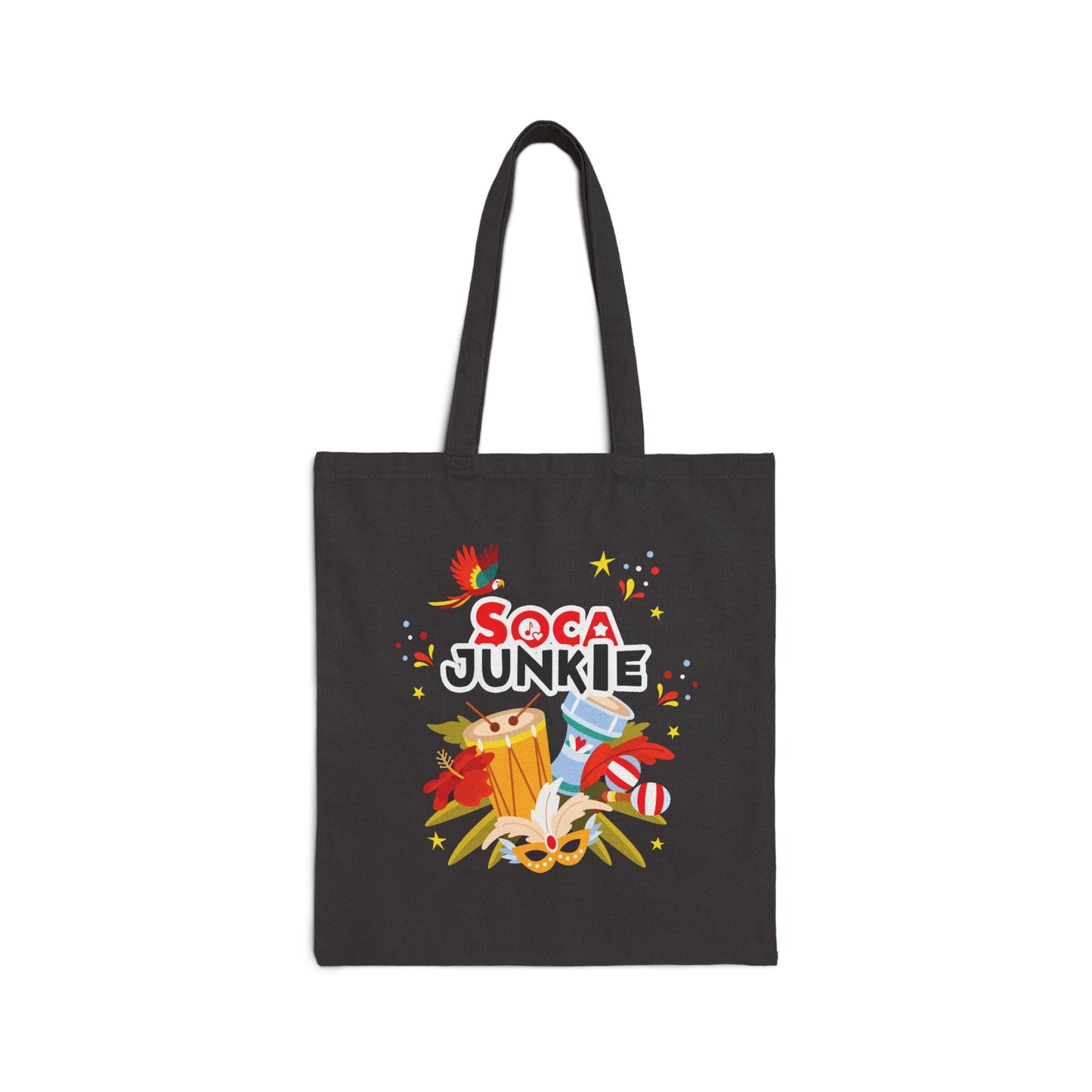 Soca Junkie Paradise Cotton Canvas Tote Bag | Stylish Durable | Perfect for Festivals & Everyday Use | West Indian Streetwear Brand