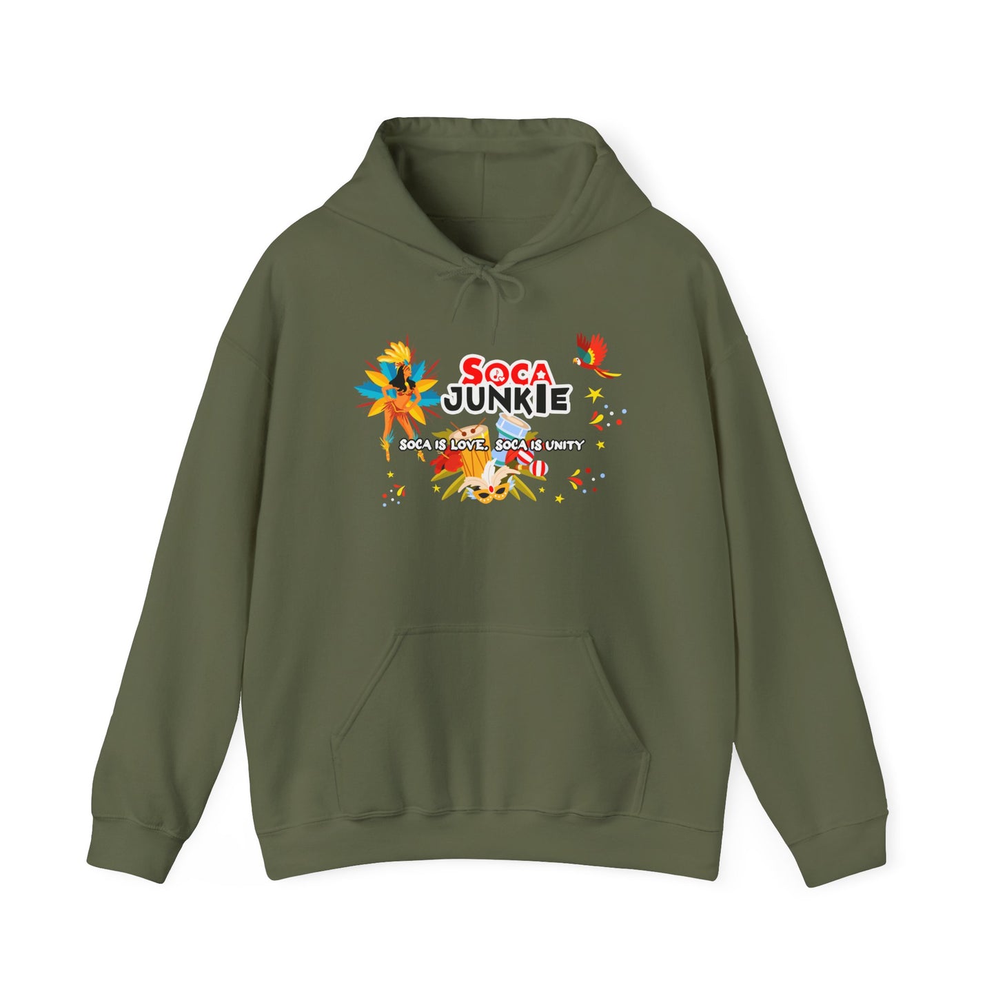 Exclusive Soca Junkie Hoodie | Soca is Love, Soca is Unity | Premium Graphic Apparel | Trendy Graphic Sweater | Perfect Gift for Holidays