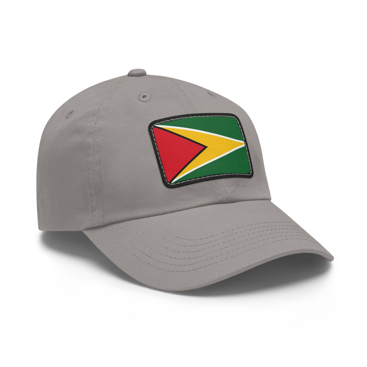 Guyana Flag Dad Hat, Stylish and Comfortable Guyanese Pride Cap with Leather Patch (Rectangle) Printed Design