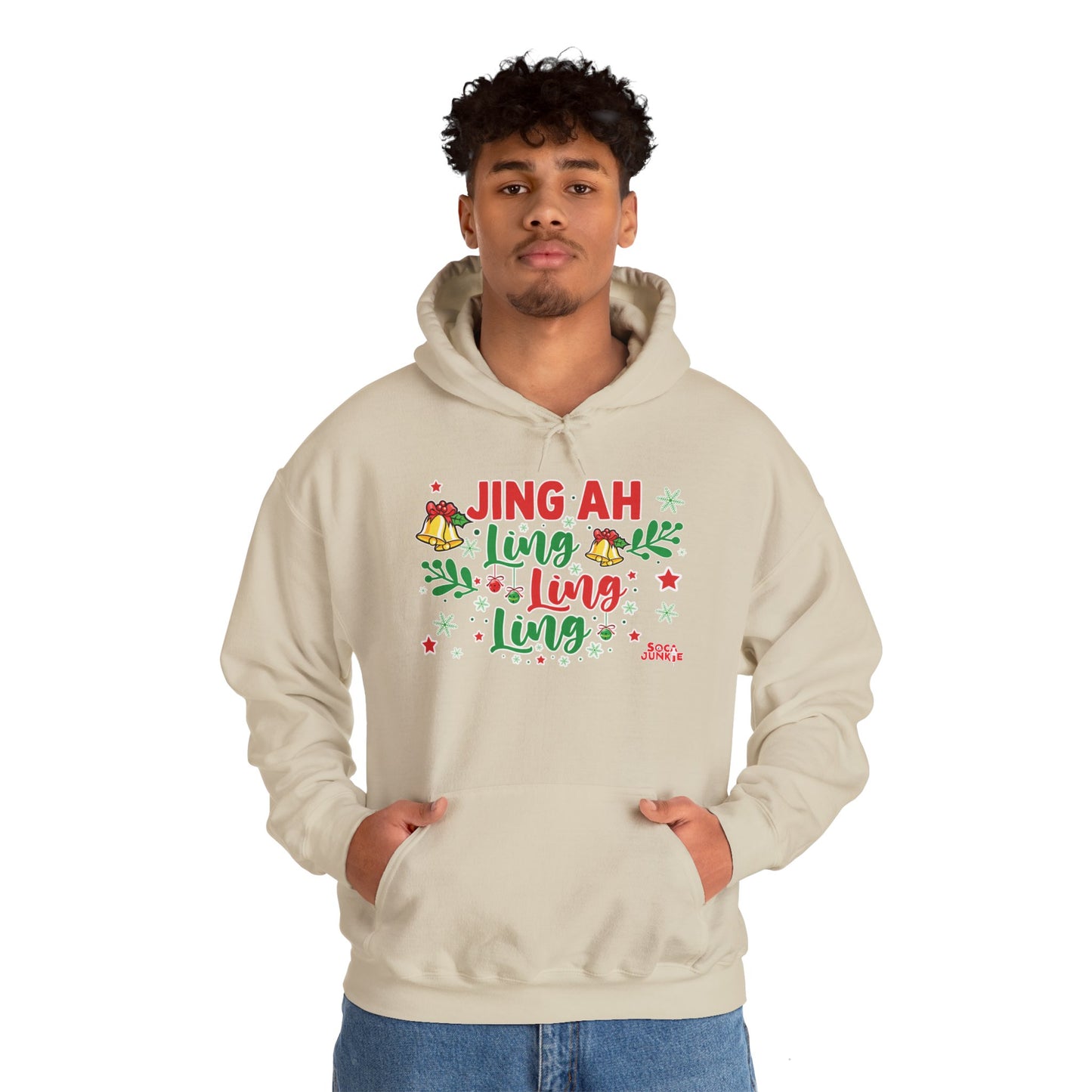 Jing Ah Ling Ling Ling Christmas Hoodie, Fun Holiday Sweatshirt,  Caribbean Christmas Apparel , Perfect Gift West Indian Christmas Hoody