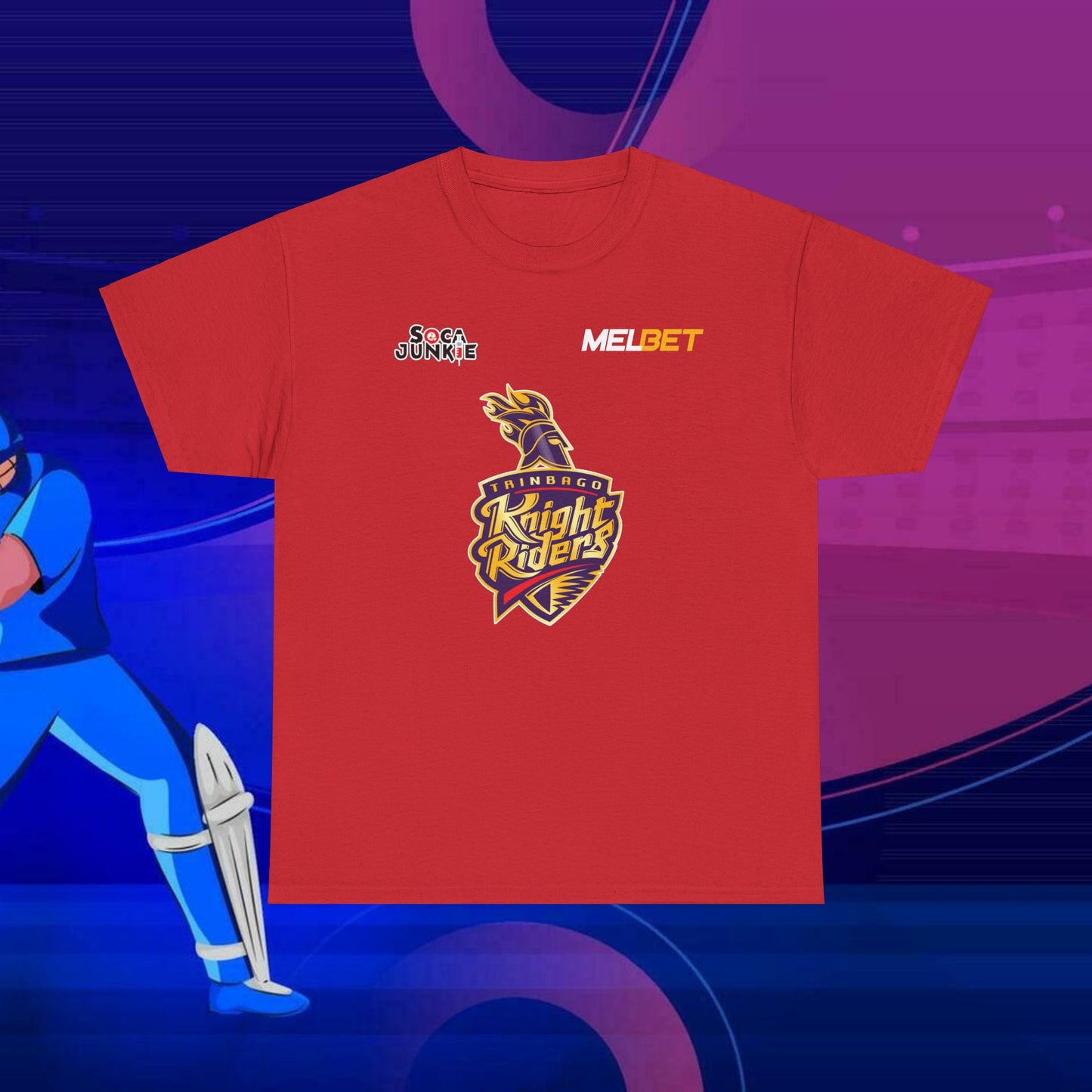 Trinbago Knight Riders TKR Cricket Shirt | Stylish Fan T-Shirt | Comfortable Sportswear TKR Cricket Caribbean West Indies CPL