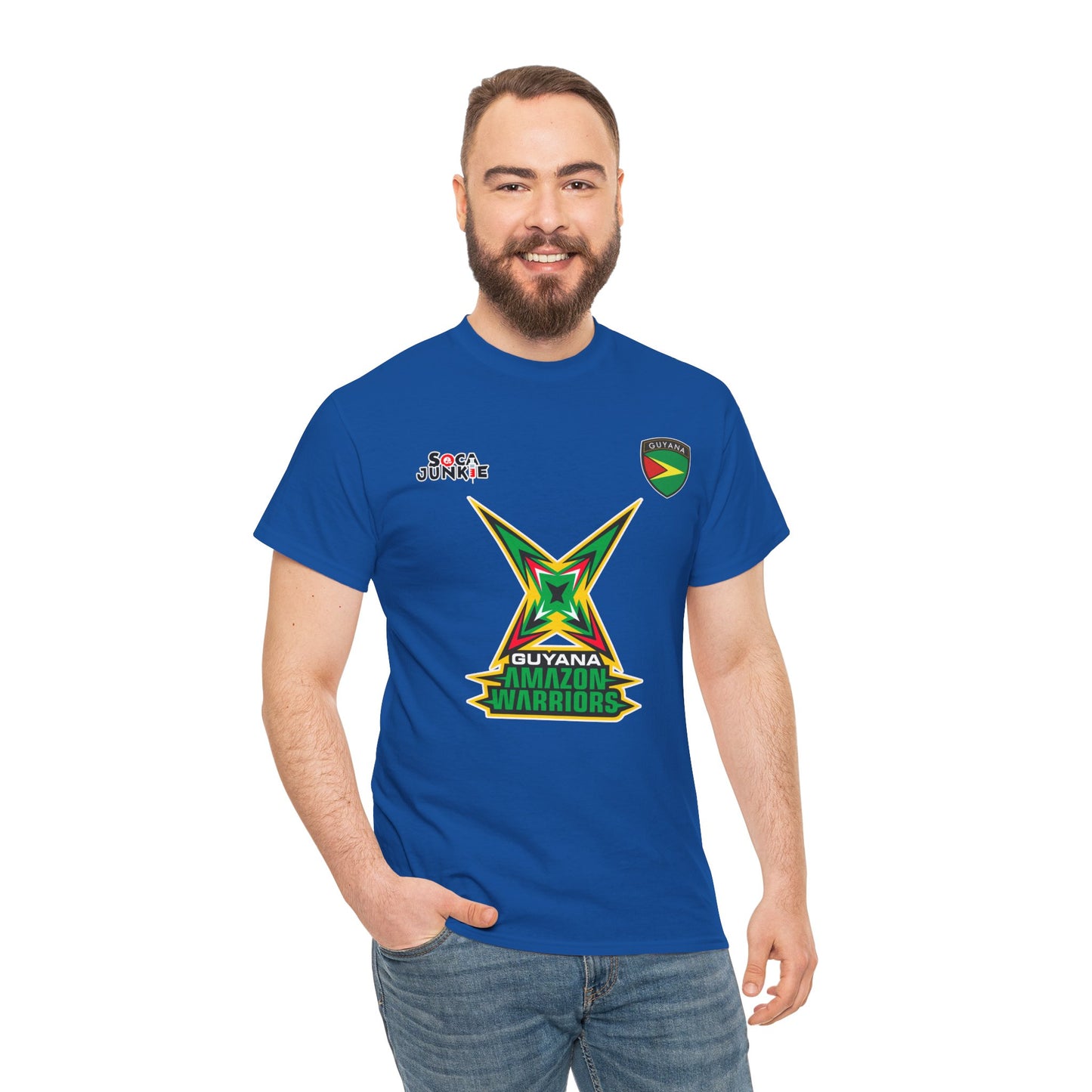 Guyana Amazon Warriors CPL Shirt  Official Cricket Shirt by Soca Junkie | Guyana Amazon Warriors Fan Gear | Comfortable Sportswear