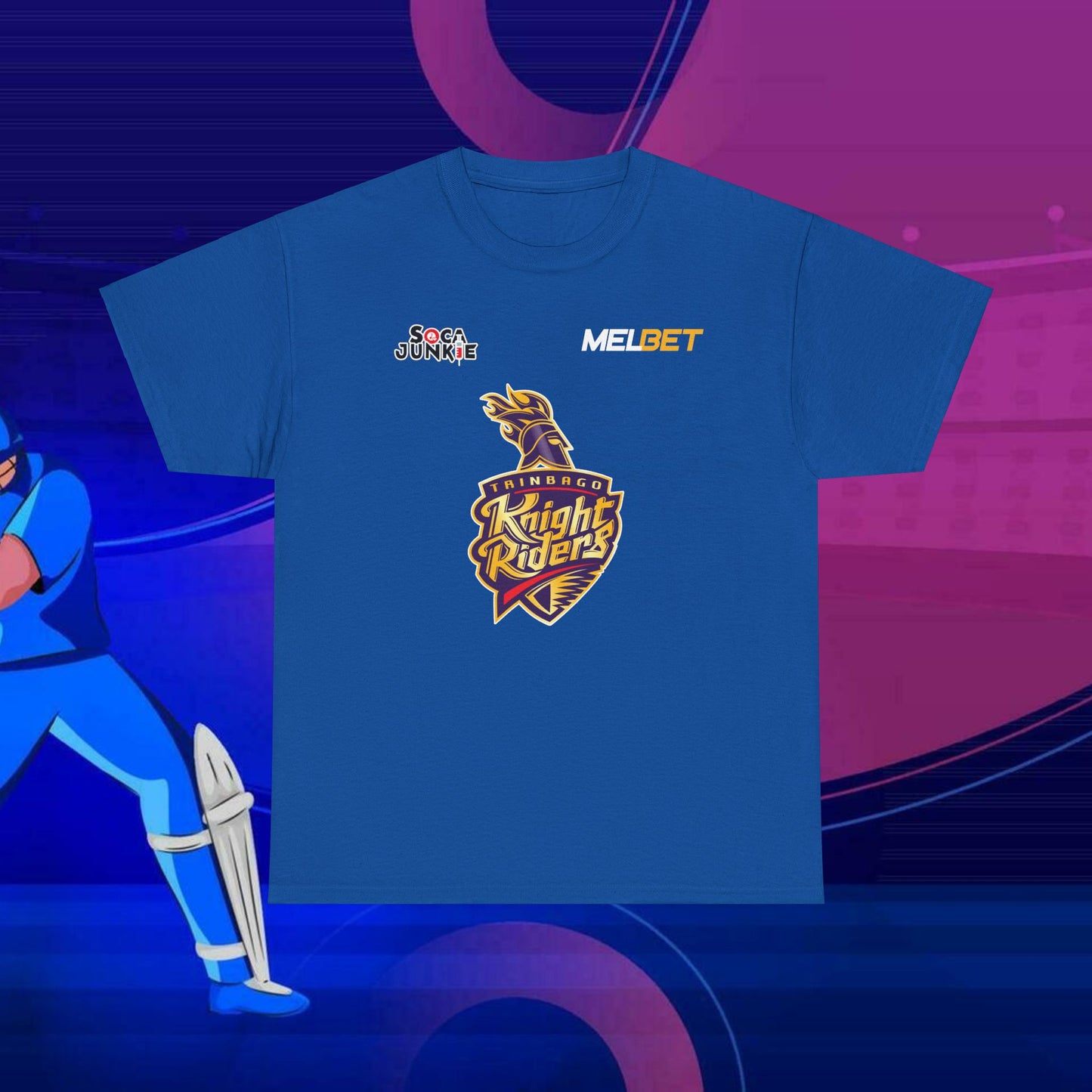 Trinbago Knight Riders TKR Cricket Shirt | Stylish Fan T-Shirt | Comfortable Sportswear TKR Cricket Caribbean West Indies CPL