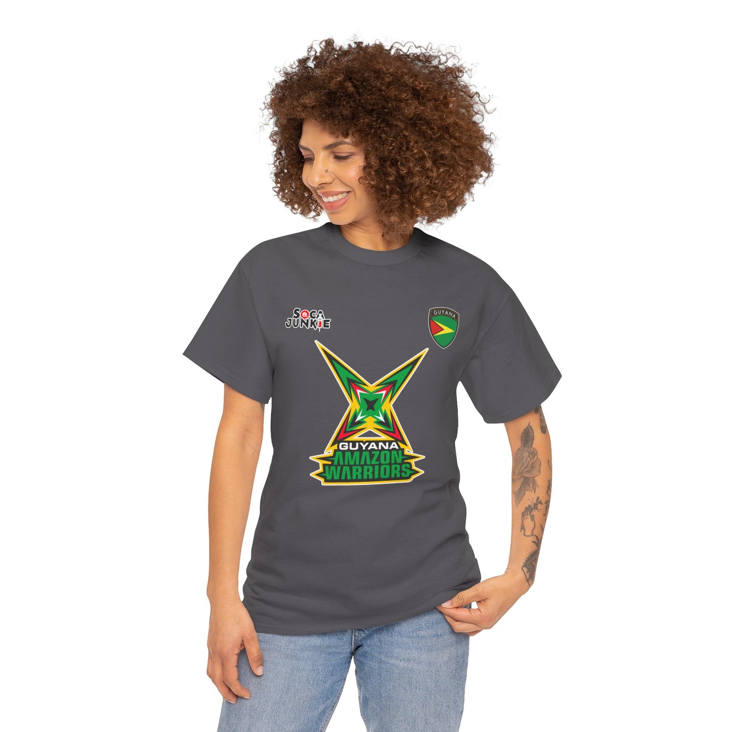 Guyana Amazon Warriors CPL Shirt  Official Cricket Shirt by Soca Junkie | Guyana Amazon Warriors Fan Gear | Comfortable Sportswear