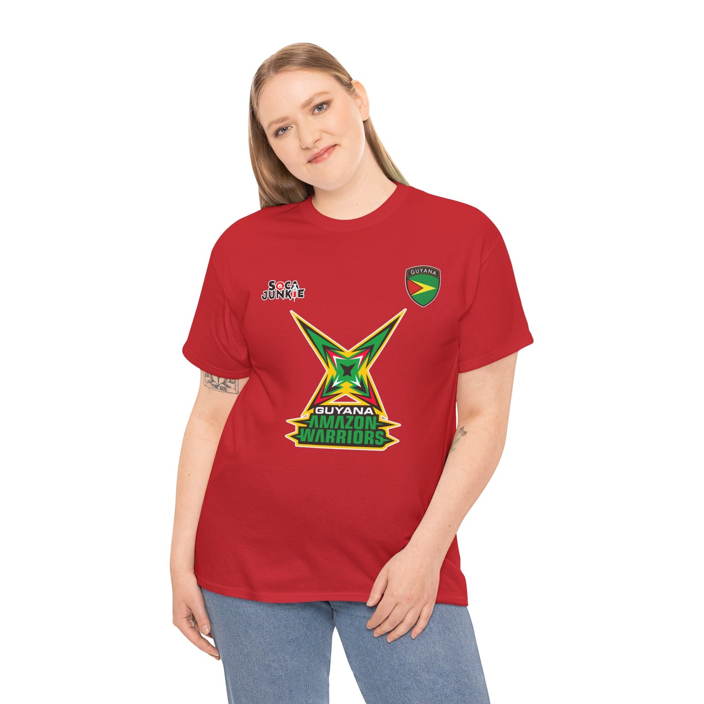 Guyana Amazon Warriors CPL Shirt  Official Cricket Shirt by Soca Junkie | Guyana Amazon Warriors Fan Gear | Comfortable Sportswear