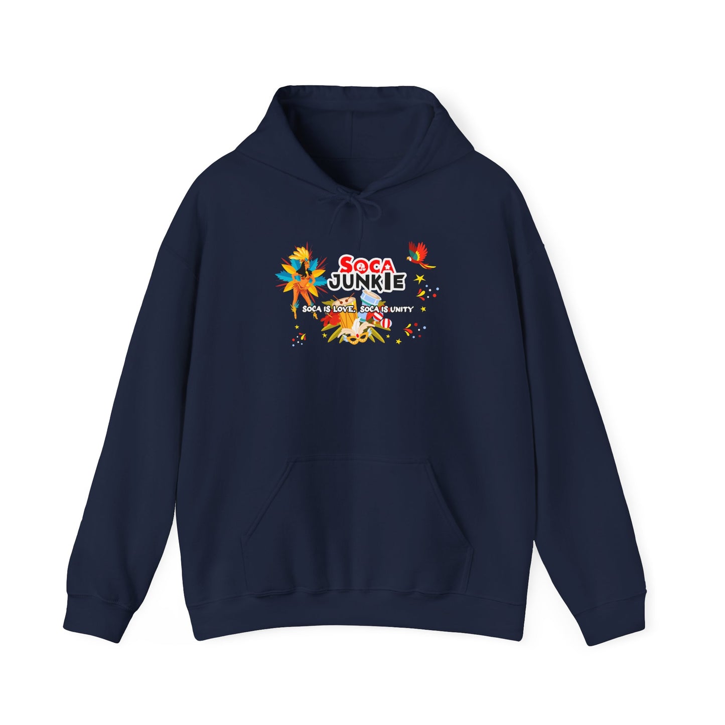 Exclusive Soca Junkie Hoodie | Soca is Love, Soca is Unity | Premium Graphic Apparel | Trendy Graphic Sweater | Perfect Gift for Holidays