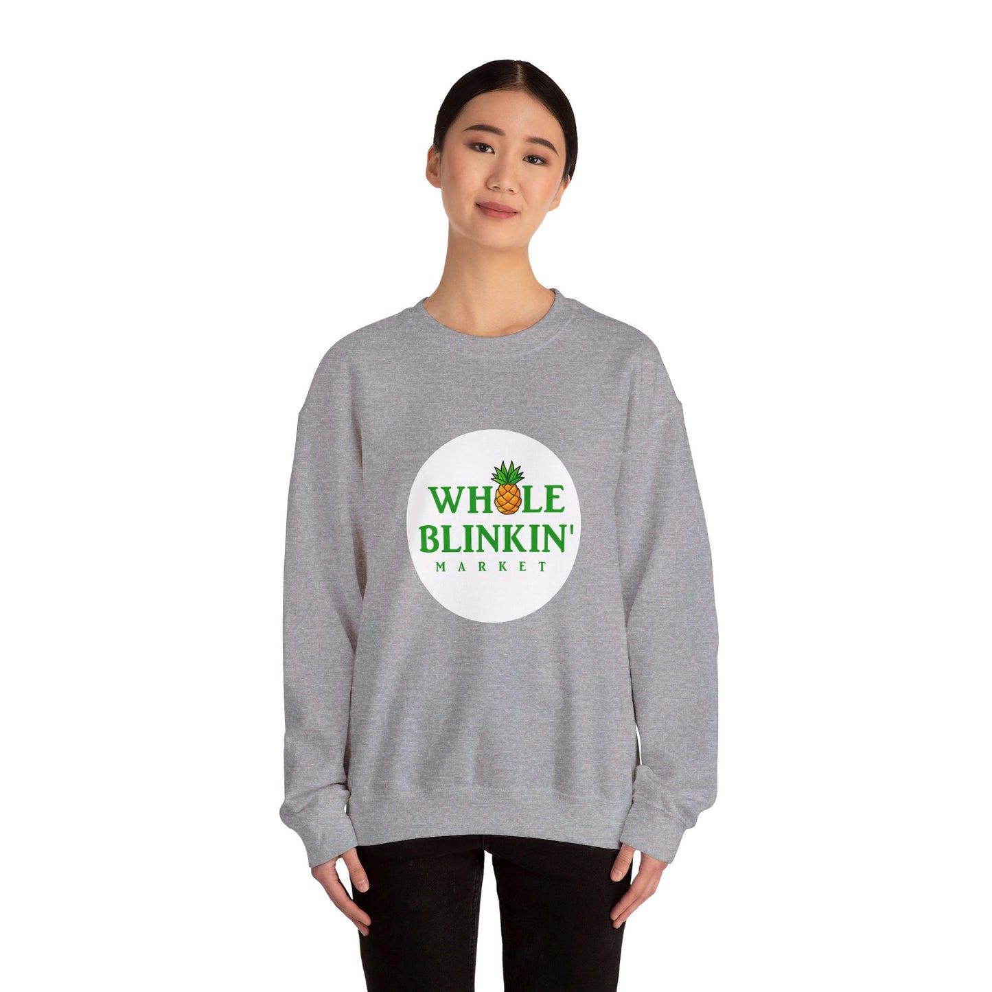 The Whole Blinkin Market Sweatshirt, Perfect for Shoppers with Style , Crewneck Sweatshirt, Nadia Batson, Caribbean West Indian Shirt