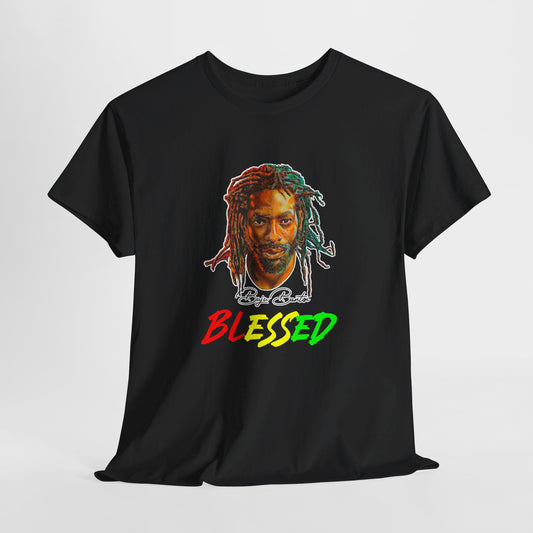 Rush Ship - Buju Banton Blessed Colored Graphic T-Shirt | Iconic Dancehall Graphic Tee | Celebrate Buju's Legacy | Reggae Fan Tee Express Delivery available