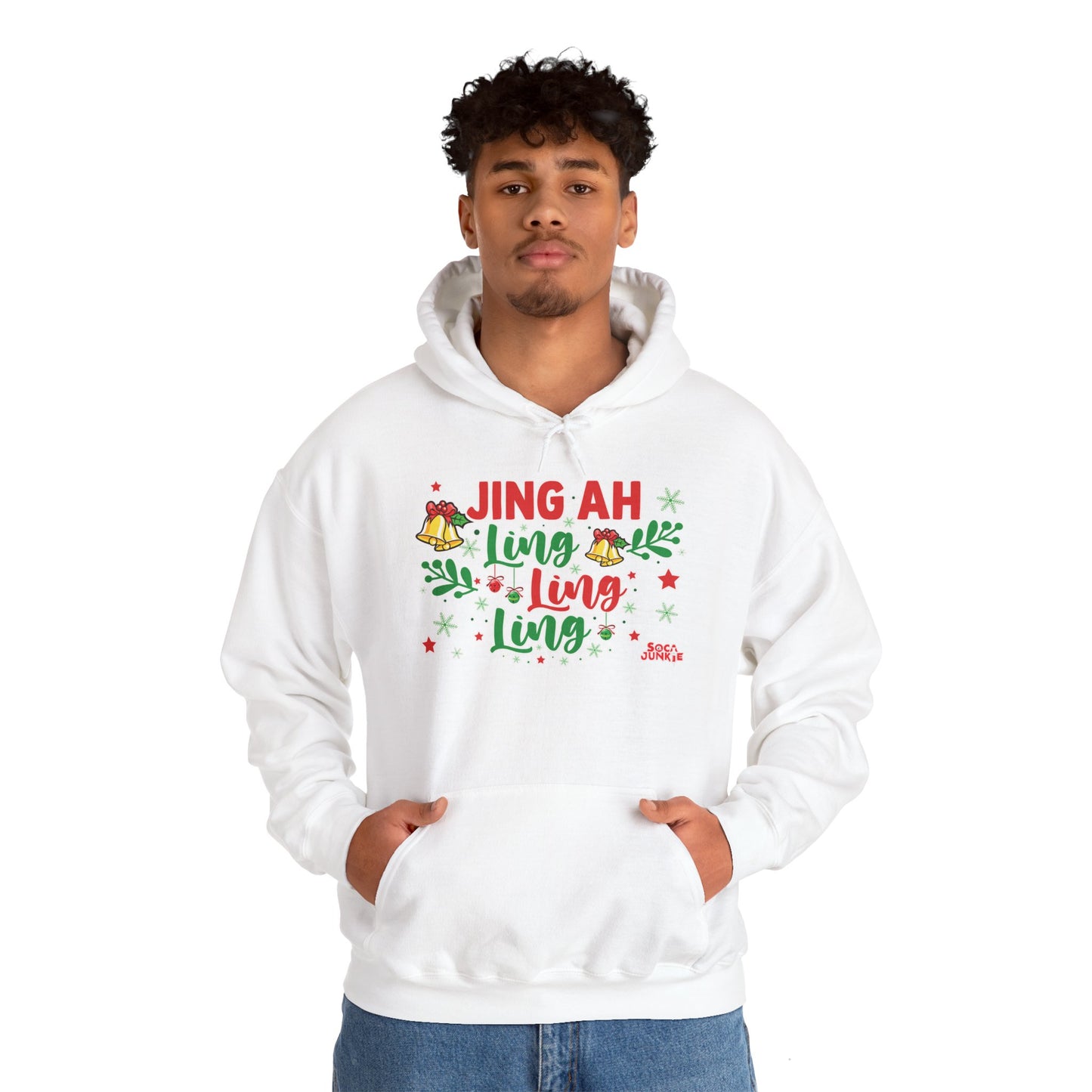 Jing Ah Ling Ling Ling Christmas Hoodie, Fun Holiday Sweatshirt,  Caribbean Christmas Apparel , Perfect Gift West Indian Christmas Hoody