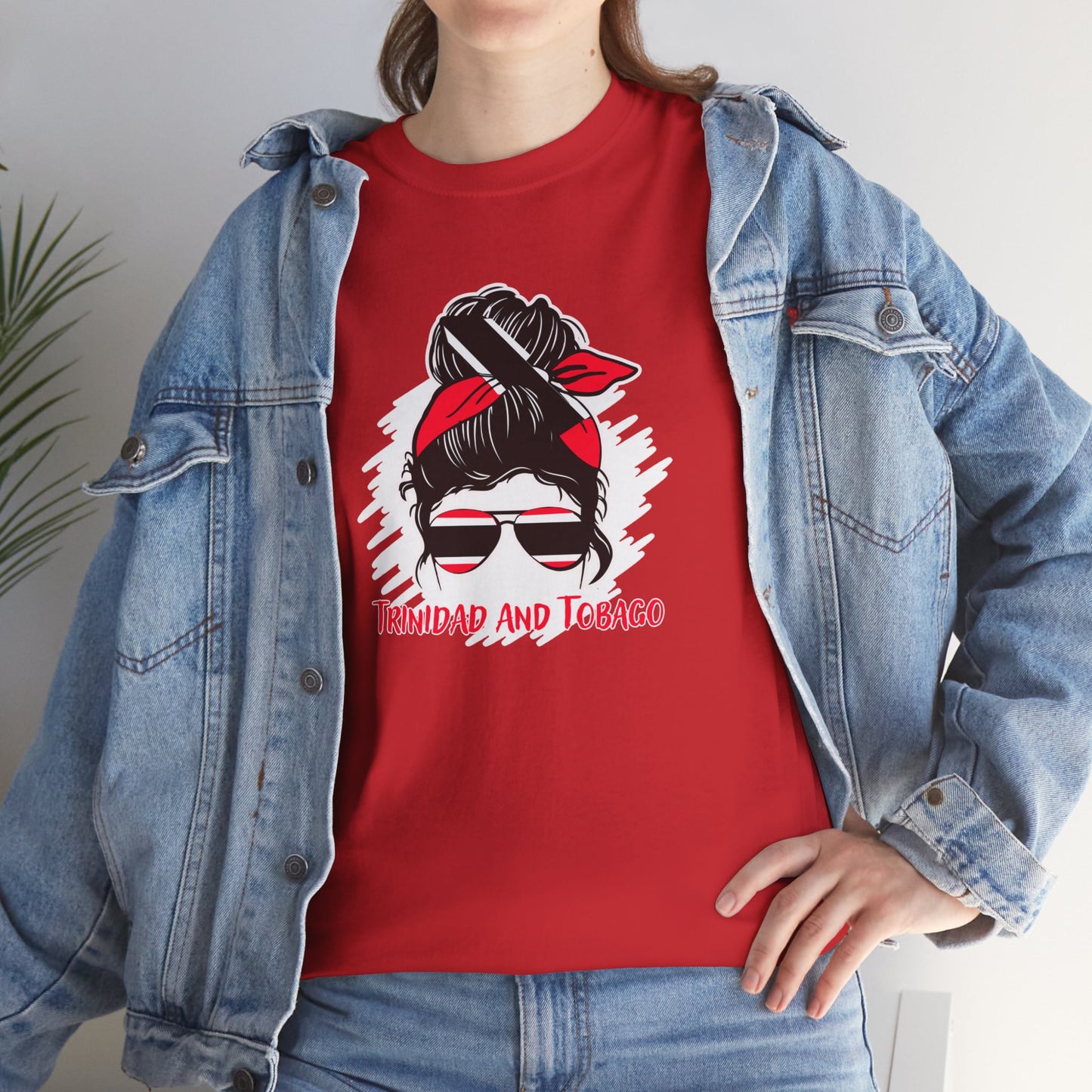 Authentic Trinidad & Tobago Girl Flag Design Unisex Tee West Indian Shirt | Caribbean Print Shirt | Trinidad and Tobago Apprarel