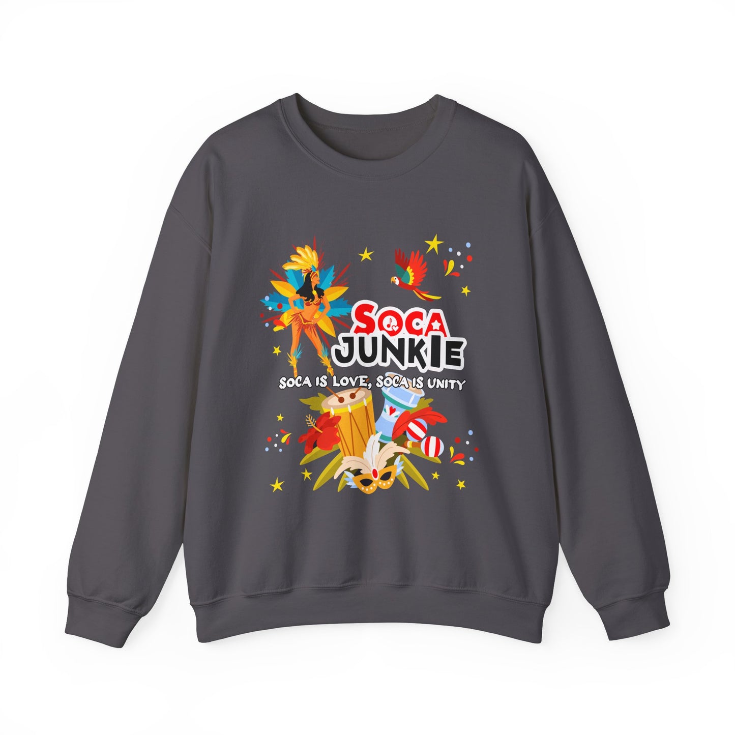 Exclusive Soca Junkie Sweatshirt | Soca is Love, Soca is Unity | Premium Graphic Apparel | Trendy Graphic Sweater | Perfect Gift for Holiday