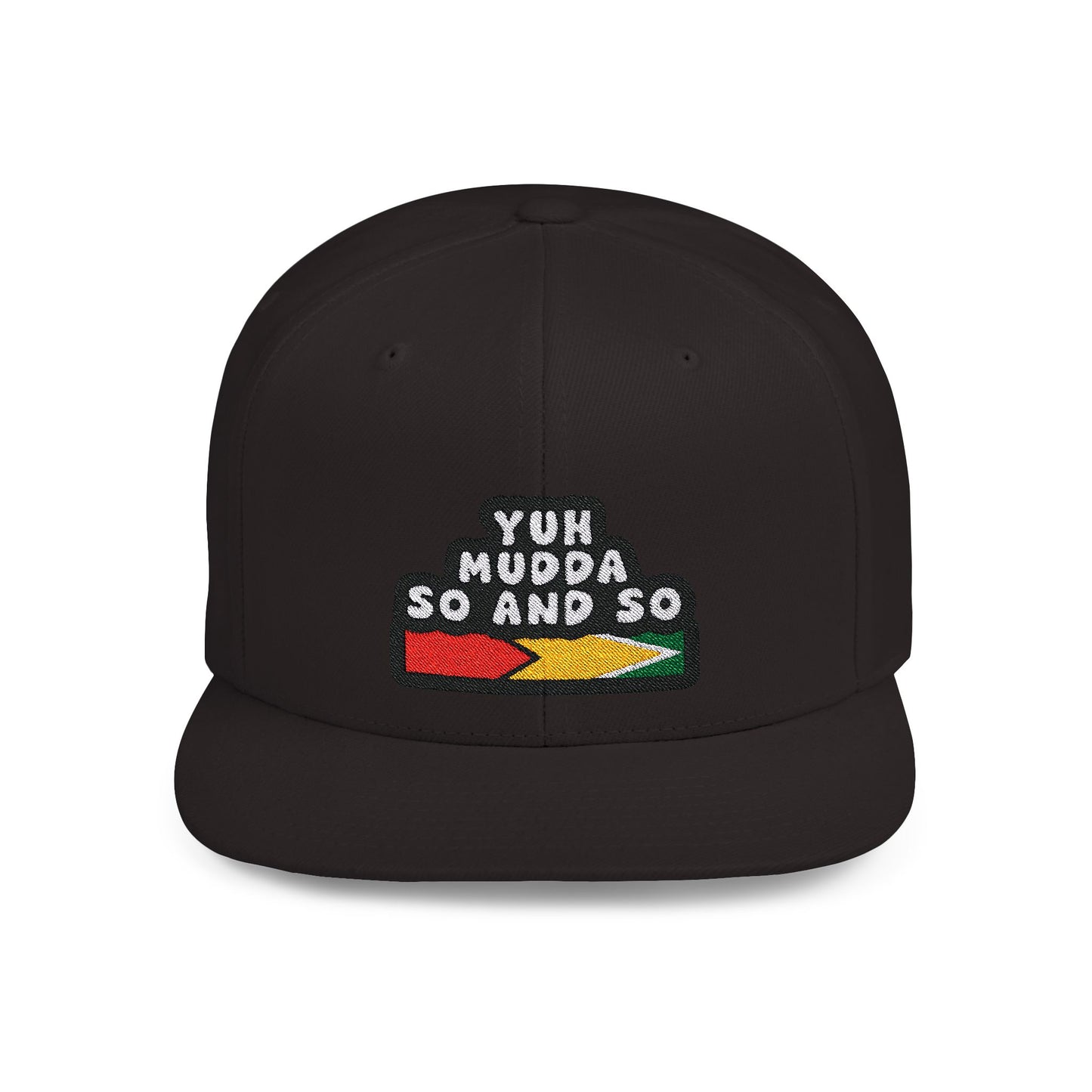 Guyana Flag Yuh Mudda So and So Snapback Hat, Embroidery Caribbean Cap, Funny Snapback, Trini Hat, Guyanese Baseball Cap, I love Soca