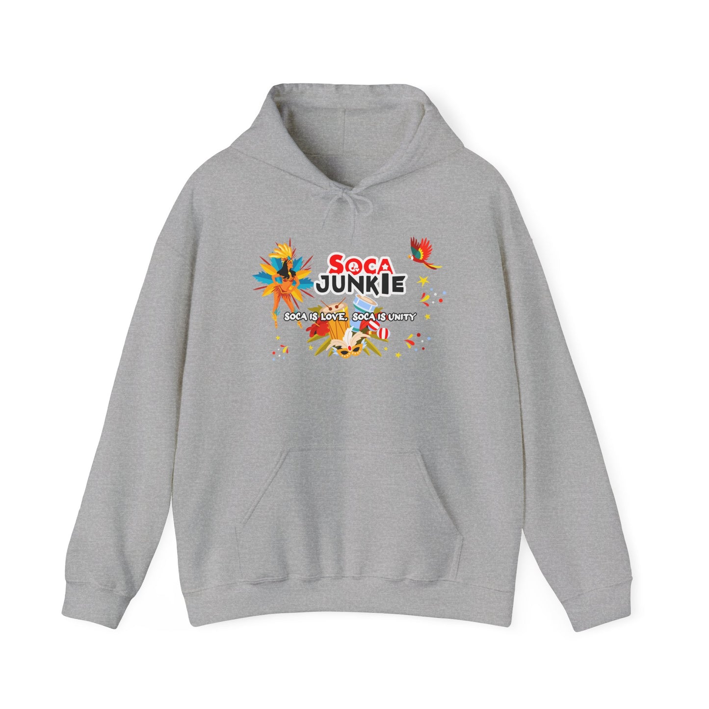 Exclusive Soca Junkie Hoodie | Soca is Love, Soca is Unity | Premium Graphic Apparel | Trendy Graphic Sweater | Perfect Gift for Holidays