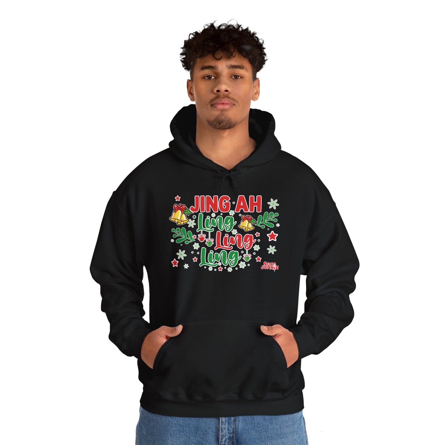 Jing Ah Ling Ling Ling Christmas Hoodie, Fun Holiday Sweatshirt,  Caribbean Christmas Apparel , Perfect Gift West Indian Christmas Hoody