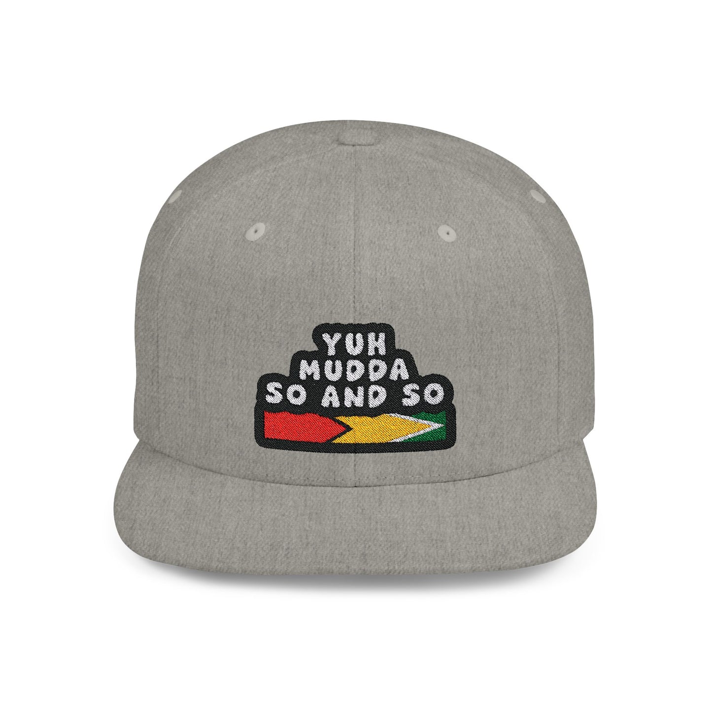 Guyana Flag Yuh Mudda So and So Snapback Hat, Embroidery Caribbean Cap, Funny Snapback, Trini Hat, Guyanese Baseball Cap, I love Soca