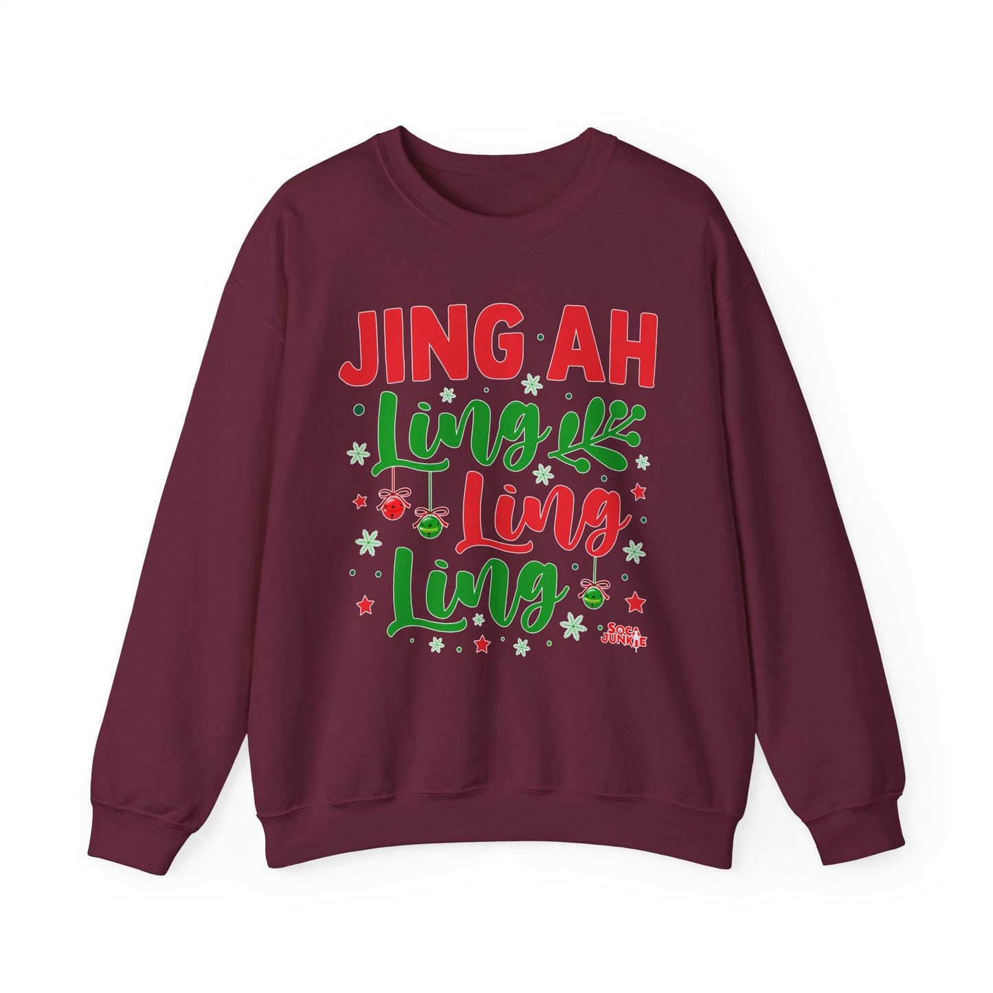 Jing Ah Ling Ling Ling Christmas Sweatshirt, Fun Holiday Sweatshirt,  Caribbean Christmas Apparel , Perfect Gift for Men & Women West Indian