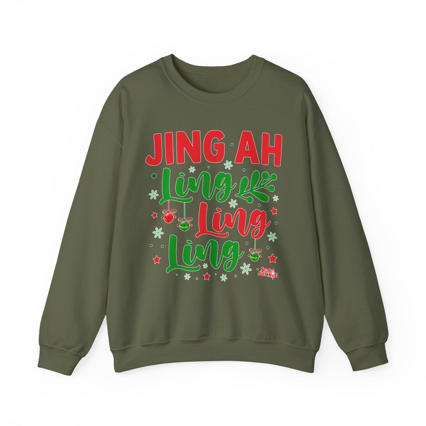 Jing Ah Ling Ling Ling Christmas Sweatshirt, Fun Holiday Sweatshirt,  Caribbean Christmas Apparel , Perfect Gift for Men & Women West Indian