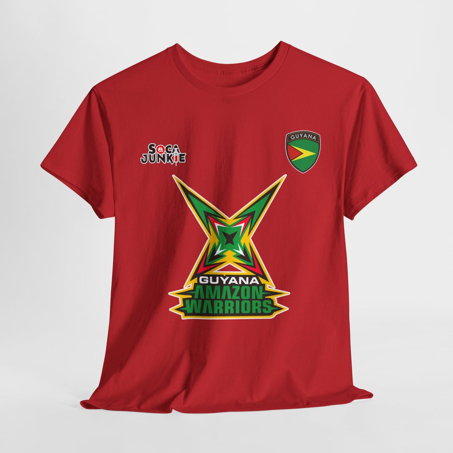 Guyana Amazon Warriors CPL Shirt  Official Cricket Shirt by Soca Junkie | Guyana Amazon Warriors Fan Gear | Comfortable Sportswear