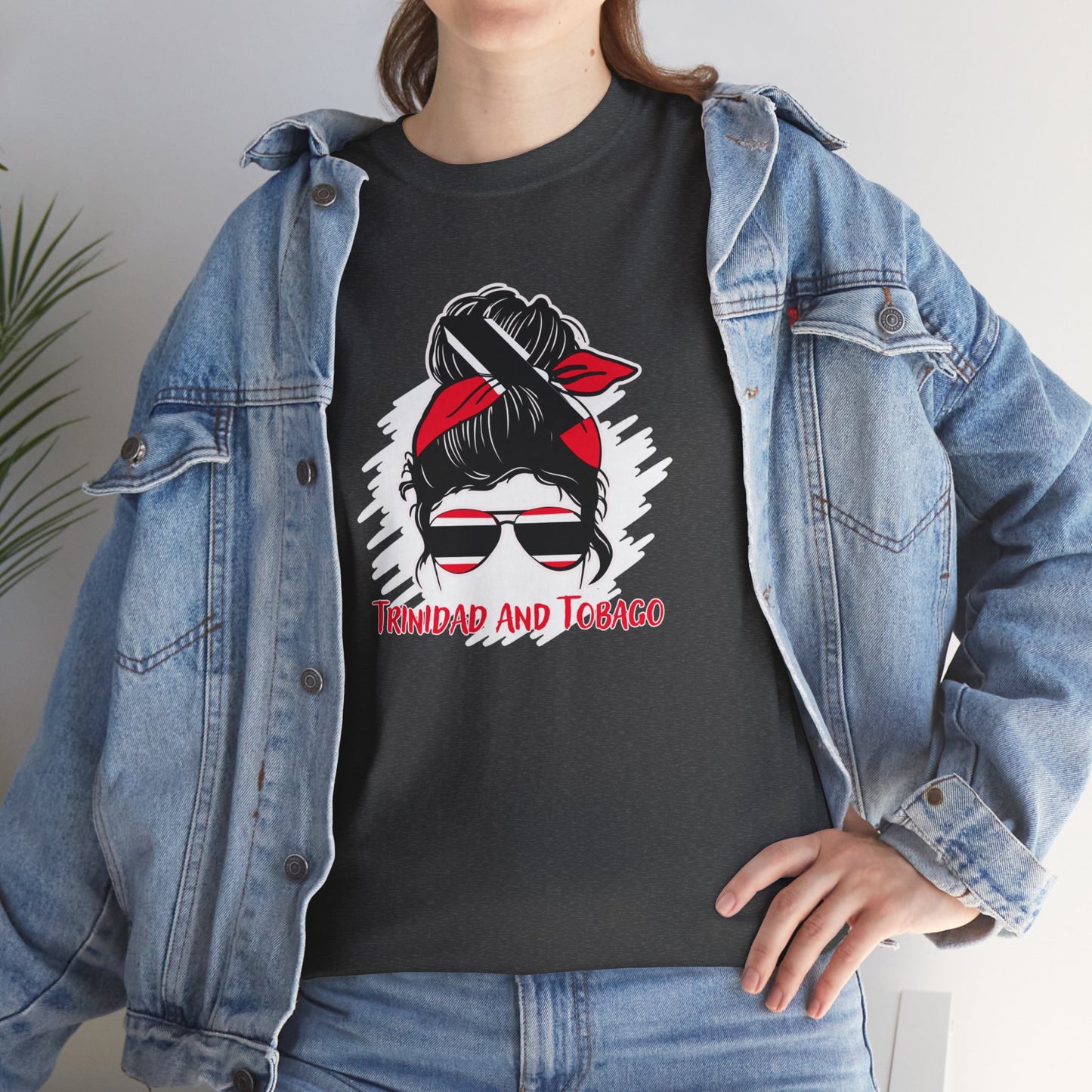 Authentic Trinidad & Tobago Girl Flag Design Unisex Tee West Indian Shirt | Caribbean Print Shirt | Trinidad and Tobago Apprarel