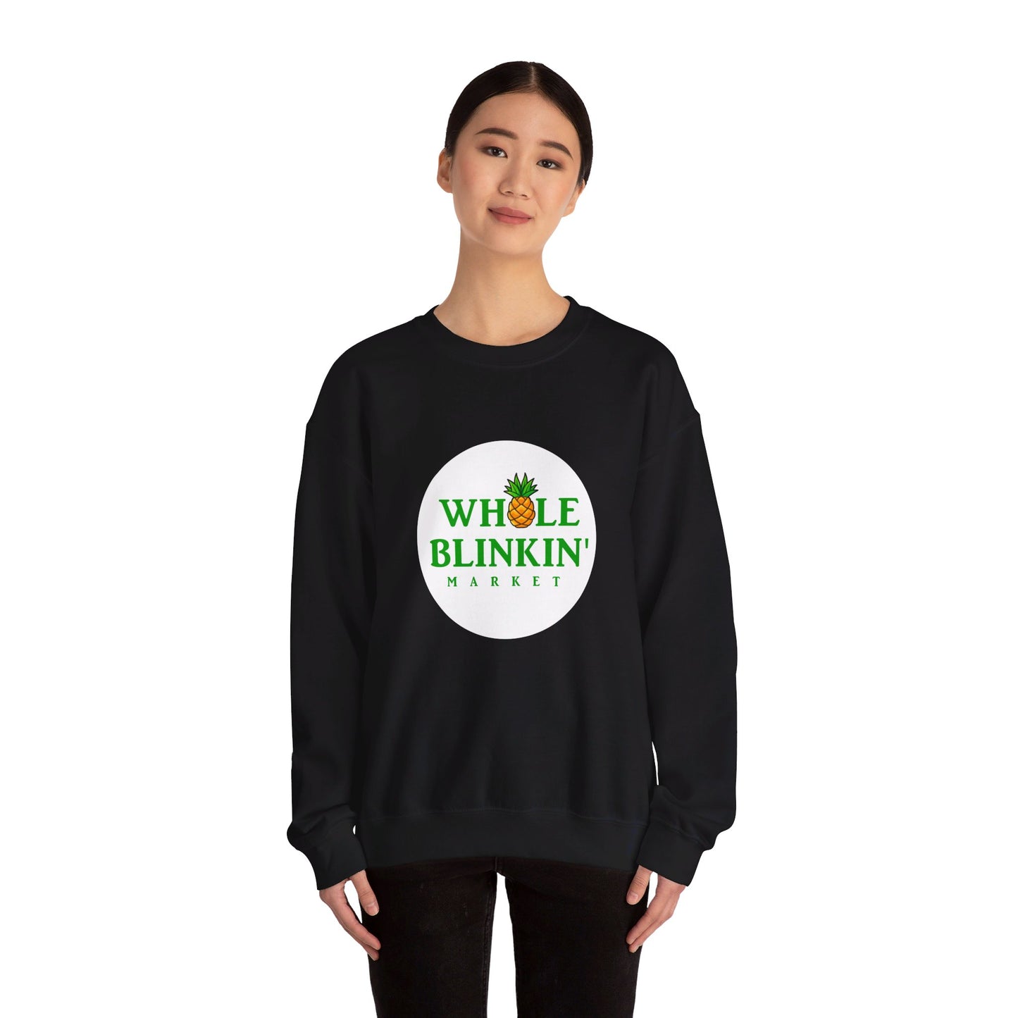 The Whole Blinkin Market Sweatshirt, Perfect for Shoppers with Style , Crewneck Sweatshirt, Nadia Batson, Caribbean West Indian Shirt