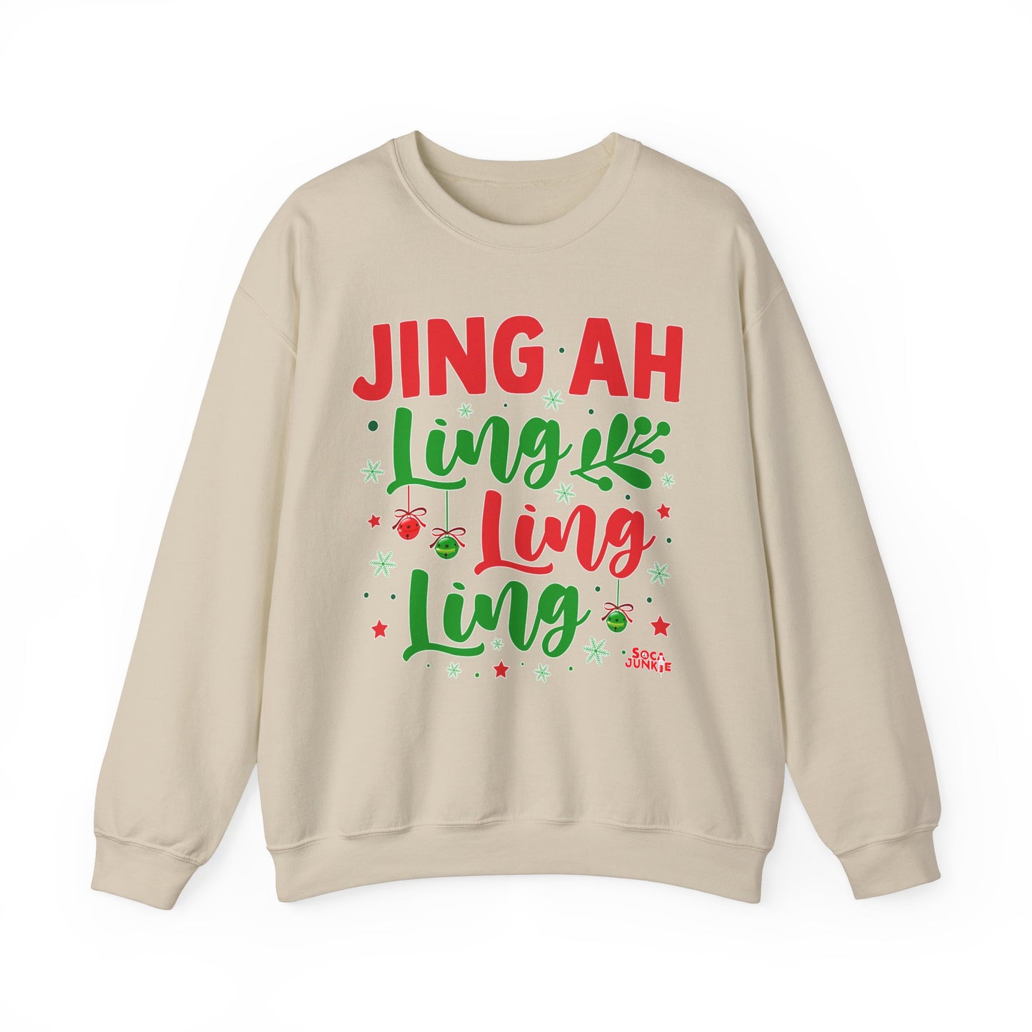 Jing Ah Ling Ling Ling Christmas Sweatshirt, Fun Holiday Sweatshirt,  Caribbean Christmas Apparel , Perfect Gift for Men & Women West Indian