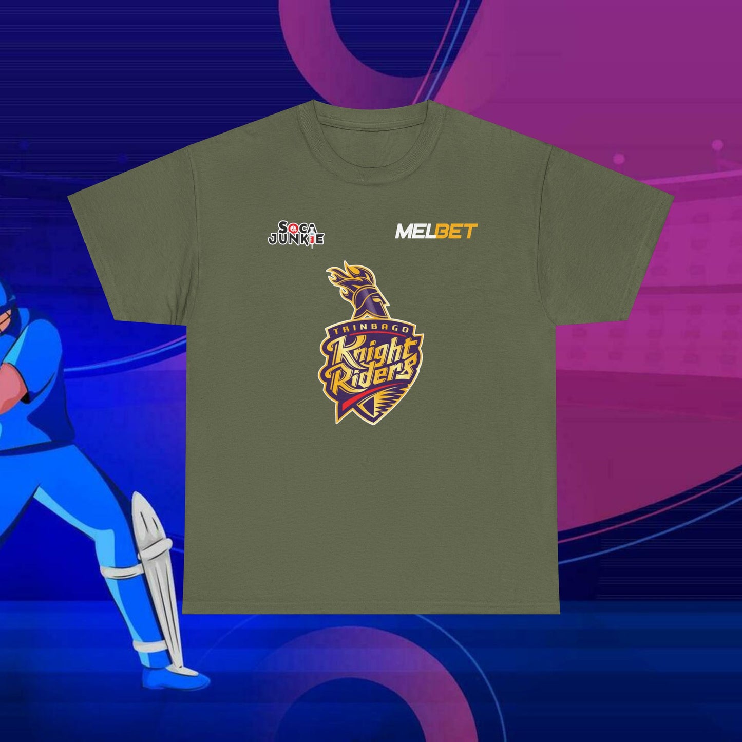 Trinbago Knight Riders TKR Cricket Shirt | Stylish Fan T-Shirt | Comfortable Sportswear TKR Cricket Caribbean West Indies CPL