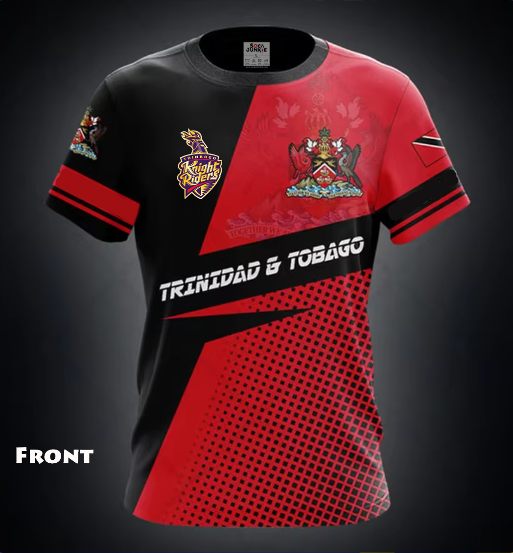 Athletic Quick Dry Trinbago Knight Riders TKR Cricket Shirt | ALL Over Print Sportswear tkr Cricket CPL Trinidad | Rush ship Available