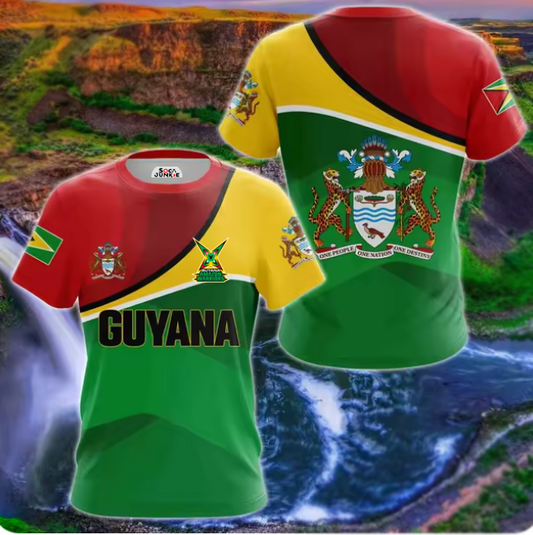 Guyana Amazon Warriors Athletic All Over Print CPL Shirt Exclusive Guyana Print | Guyana Amazon Warriors Fan Gear | Breathable Sportswear