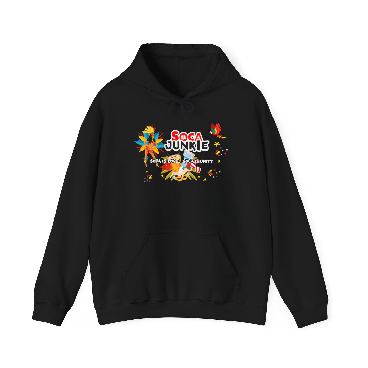 Exclusive Soca Junkie Hoodie | Soca is Love, Soca is Unity | Premium Graphic Apparel | Trendy Graphic Sweater | Perfect Gift for Holidays