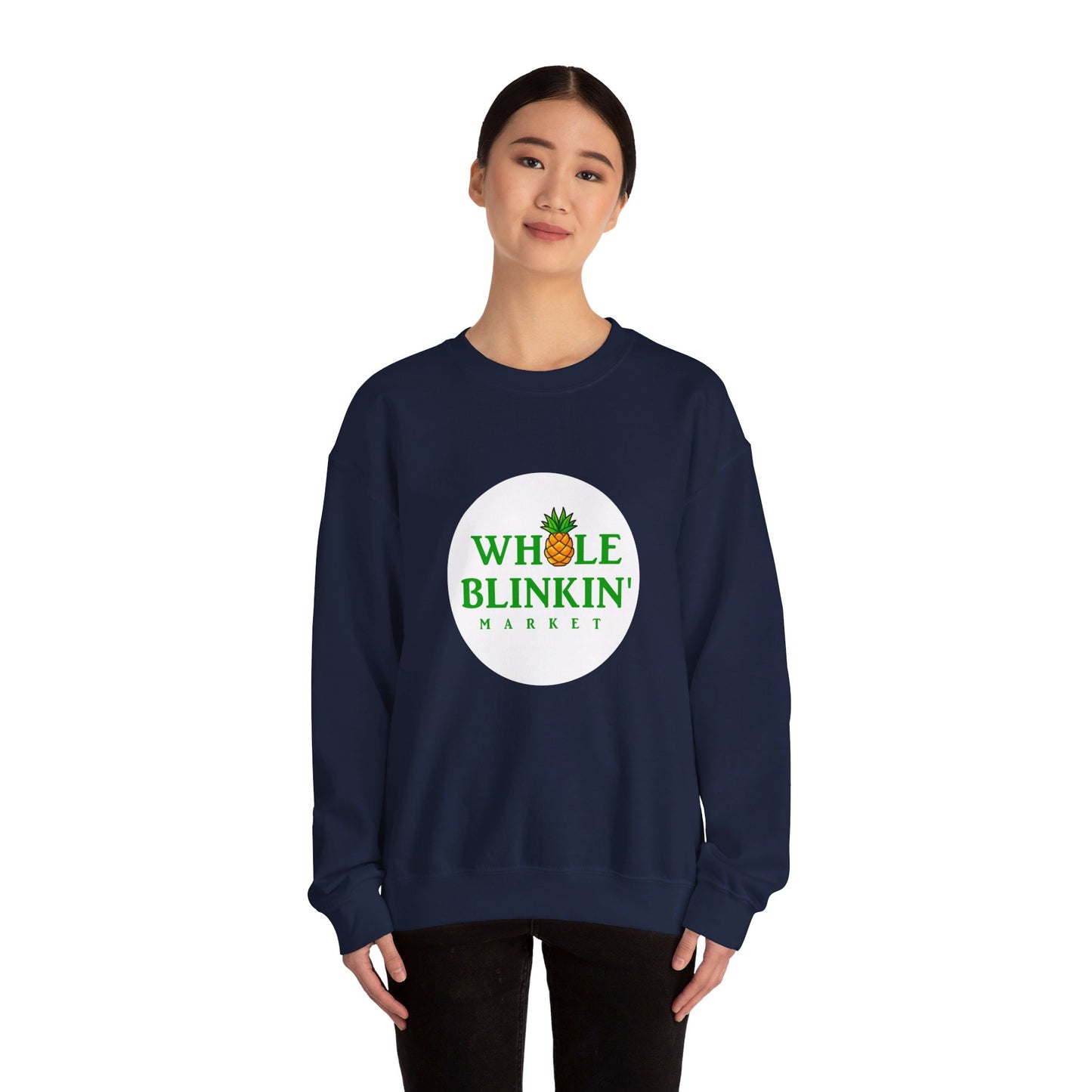 The Whole Blinkin Market Sweatshirt, Perfect for Shoppers with Style , Crewneck Sweatshirt, Nadia Batson, Caribbean West Indian Shirt