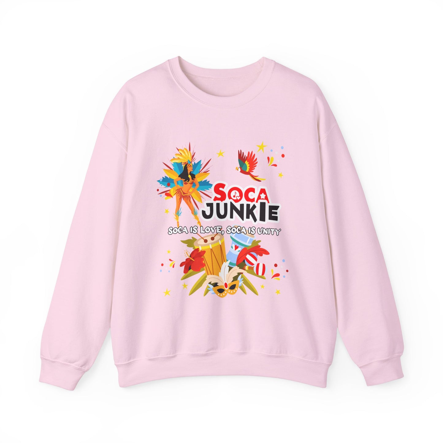 Exclusive Soca Junkie Sweatshirt | Soca is Love, Soca is Unity | Premium Graphic Apparel | Trendy Graphic Sweater | Perfect Gift for Holiday