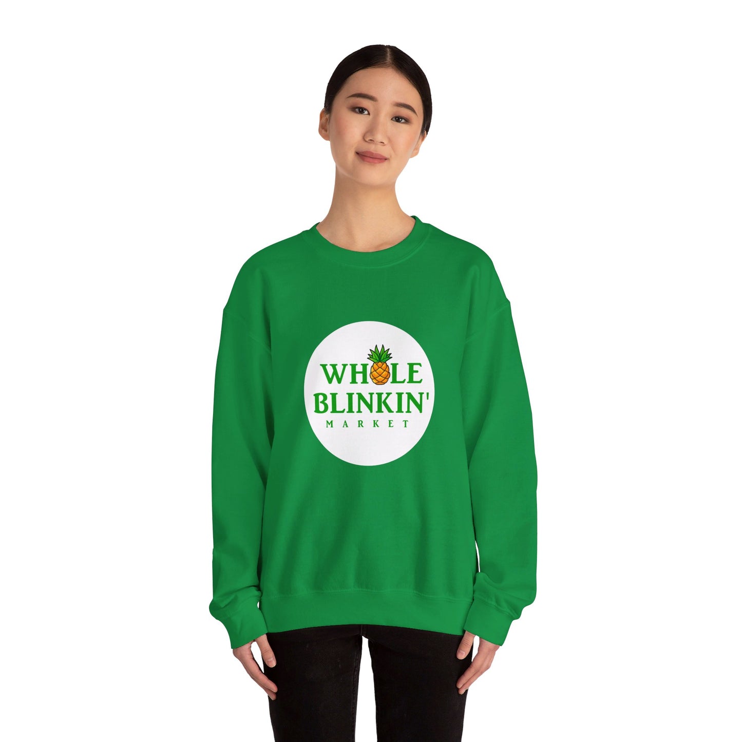 The Whole Blinkin Market Sweatshirt, Perfect for Shoppers with Style , Crewneck Sweatshirt, Nadia Batson, Caribbean West Indian Shirt