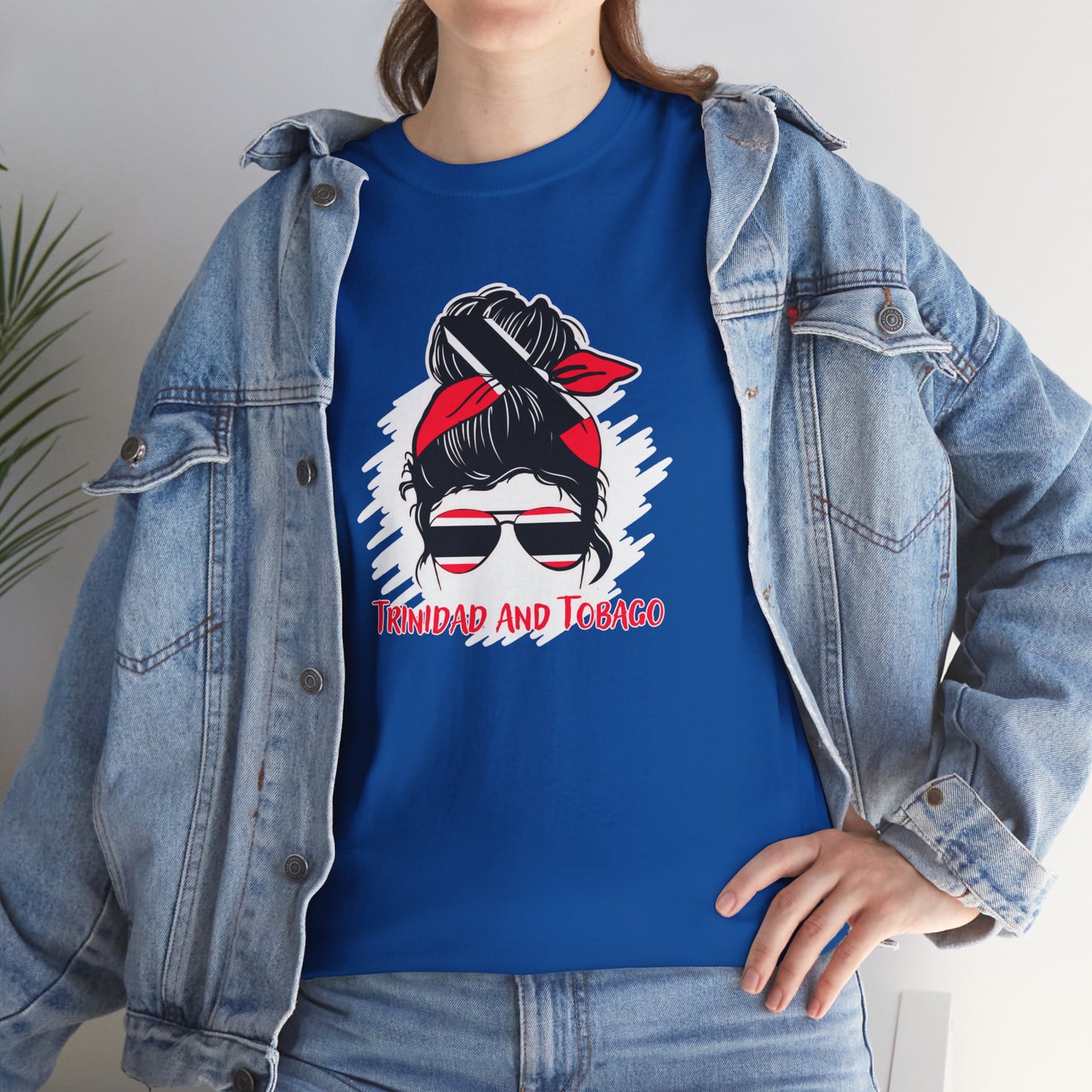 Authentic Trinidad & Tobago Girl Flag Design Unisex Tee West Indian Shirt | Caribbean Print Shirt | Trinidad and Tobago Apprarel