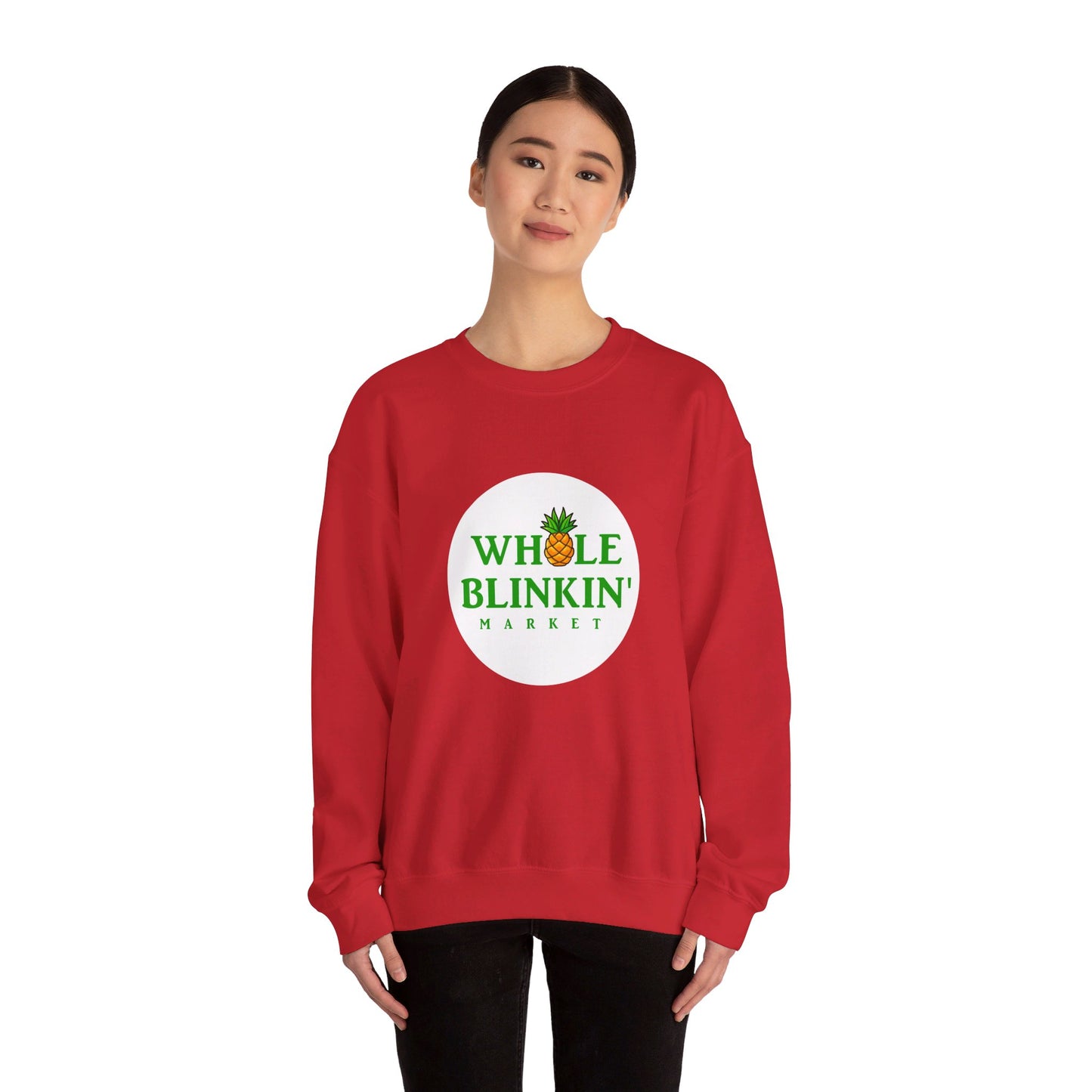 The Whole Blinkin Market Sweatshirt, Perfect for Shoppers with Style , Crewneck Sweatshirt, Nadia Batson, Caribbean West Indian Shirt