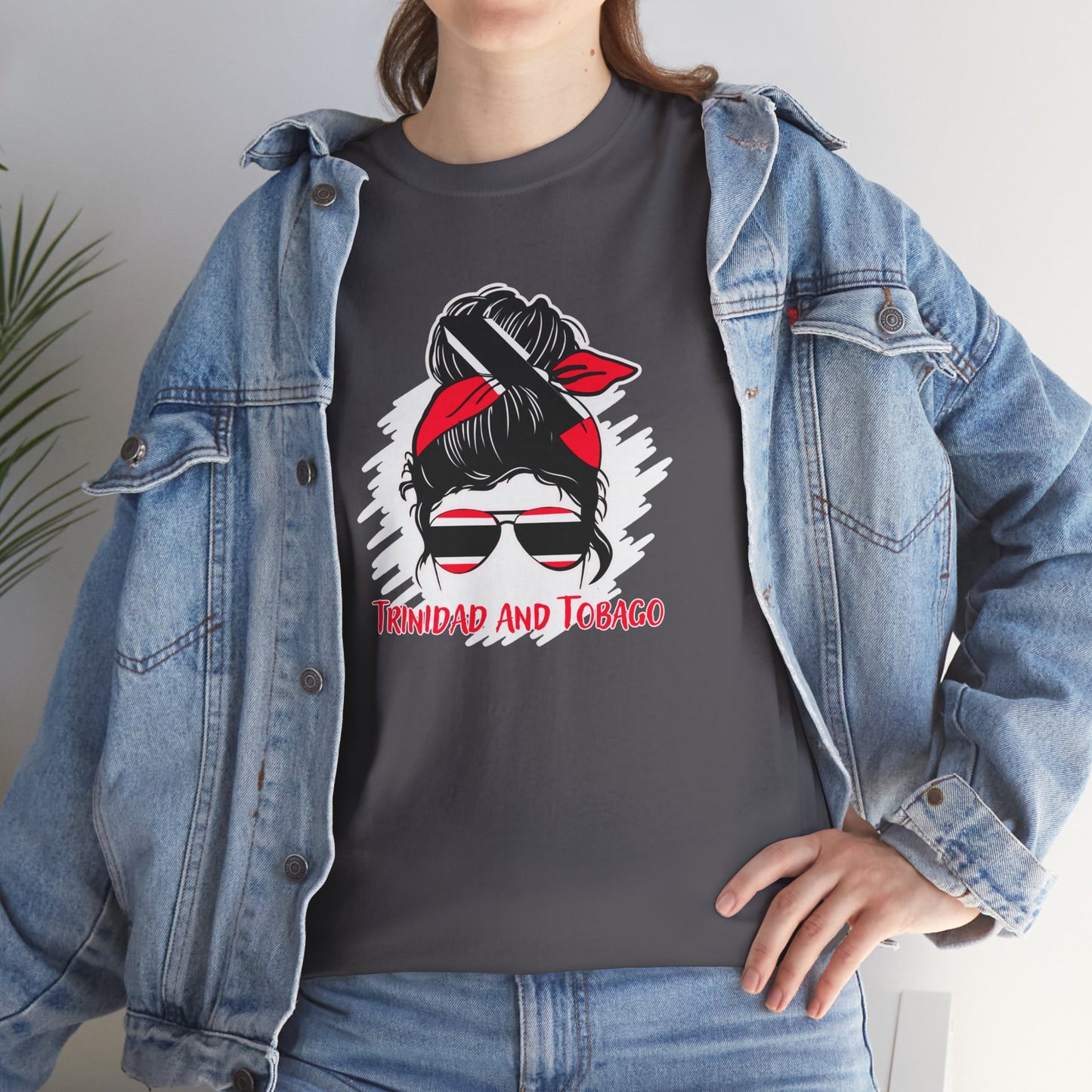 Authentic Trinidad & Tobago Girl Flag Design Unisex Tee West Indian Shirt | Caribbean Print Shirt | Trinidad and Tobago Apprarel