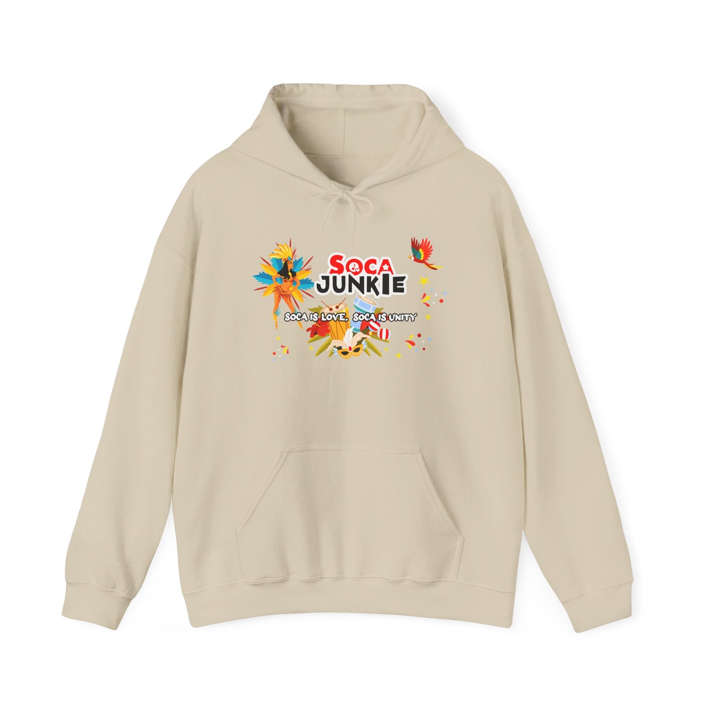 Exclusive Soca Junkie Hoodie | Soca is Love, Soca is Unity | Premium Graphic Apparel | Trendy Graphic Sweater | Perfect Gift for Holidays