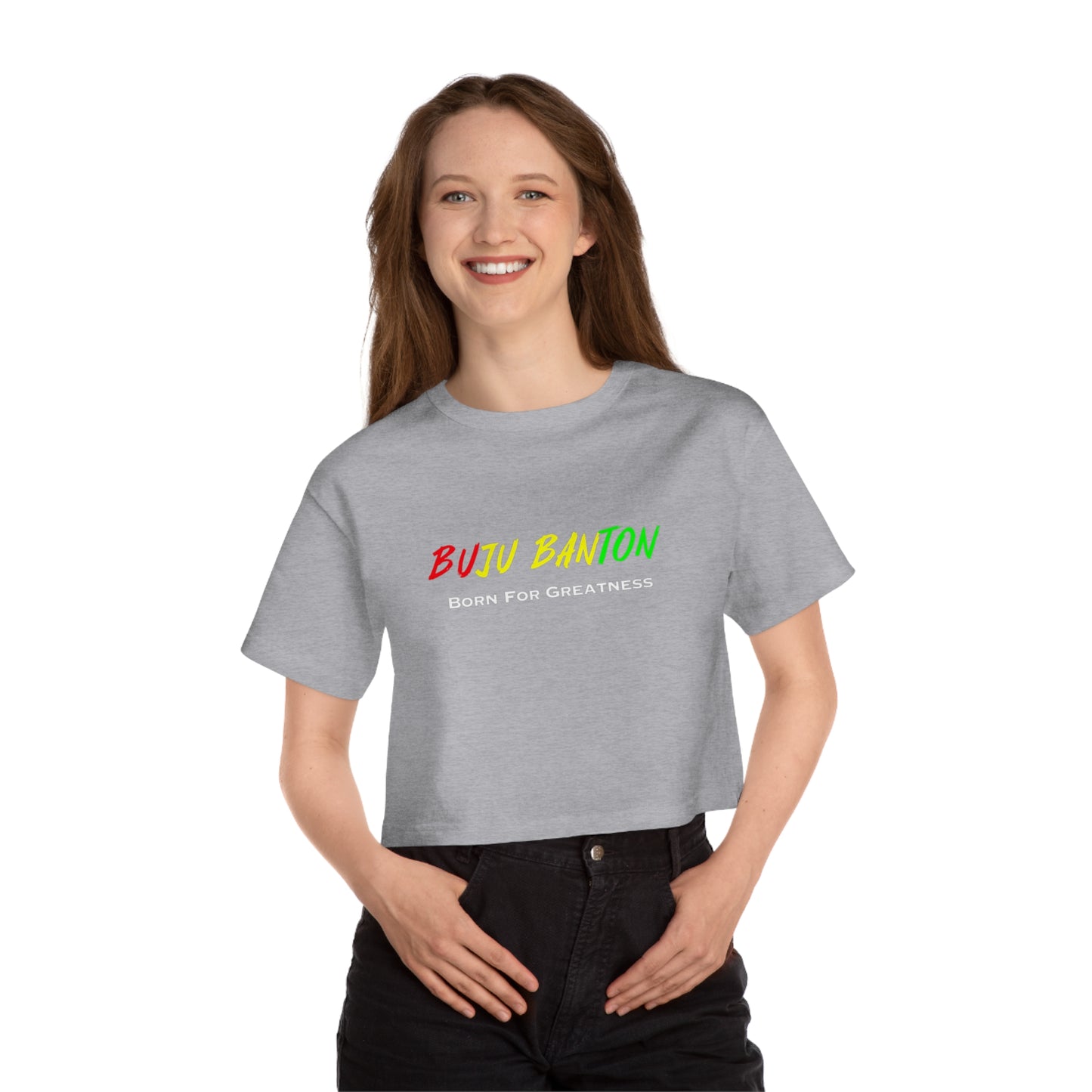 Buju Banton "Born for Greatness" Champion Women’s Heritage Cropped T-Shirt – Iconic Reggae Apparel