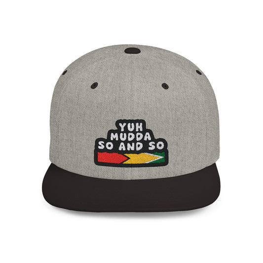 Guyana Flag Yuh Mudda So and So Snapback Hat, Embroidery Caribbean Cap, Funny Snapback, Trini Hat, Guyanese Baseball Cap, I love Soca