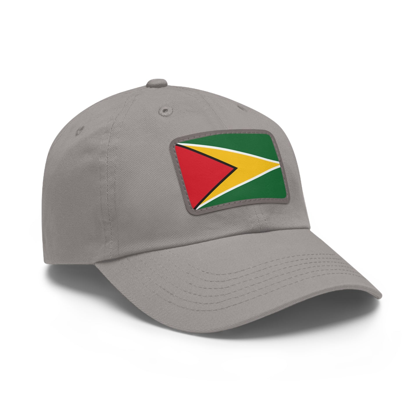 Guyana Flag Dad Hat, Stylish and Comfortable Guyanese Pride Cap with Leather Patch (Rectangle) Printed Design