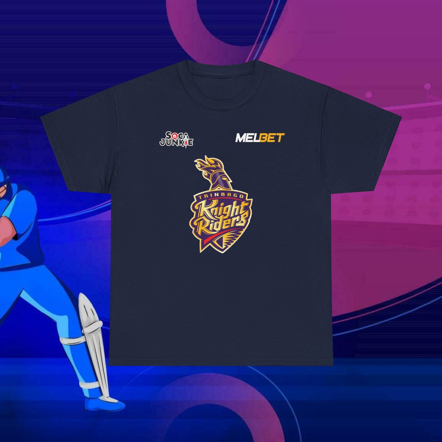 Trinbago Knight Riders TKR Cricket Shirt | Stylish Fan T-Shirt | Comfortable Sportswear TKR Cricket Caribbean West Indies CPL