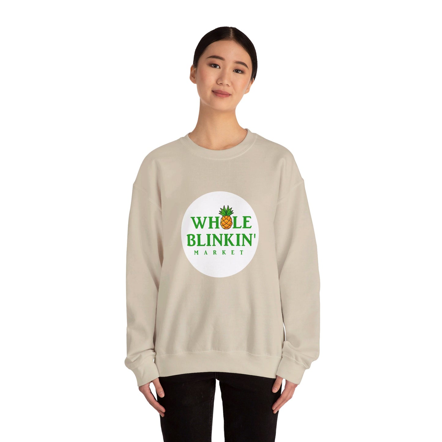 The Whole Blinkin Market Sweatshirt, Perfect for Shoppers with Style , Crewneck Sweatshirt, Nadia Batson, Caribbean West Indian Shirt