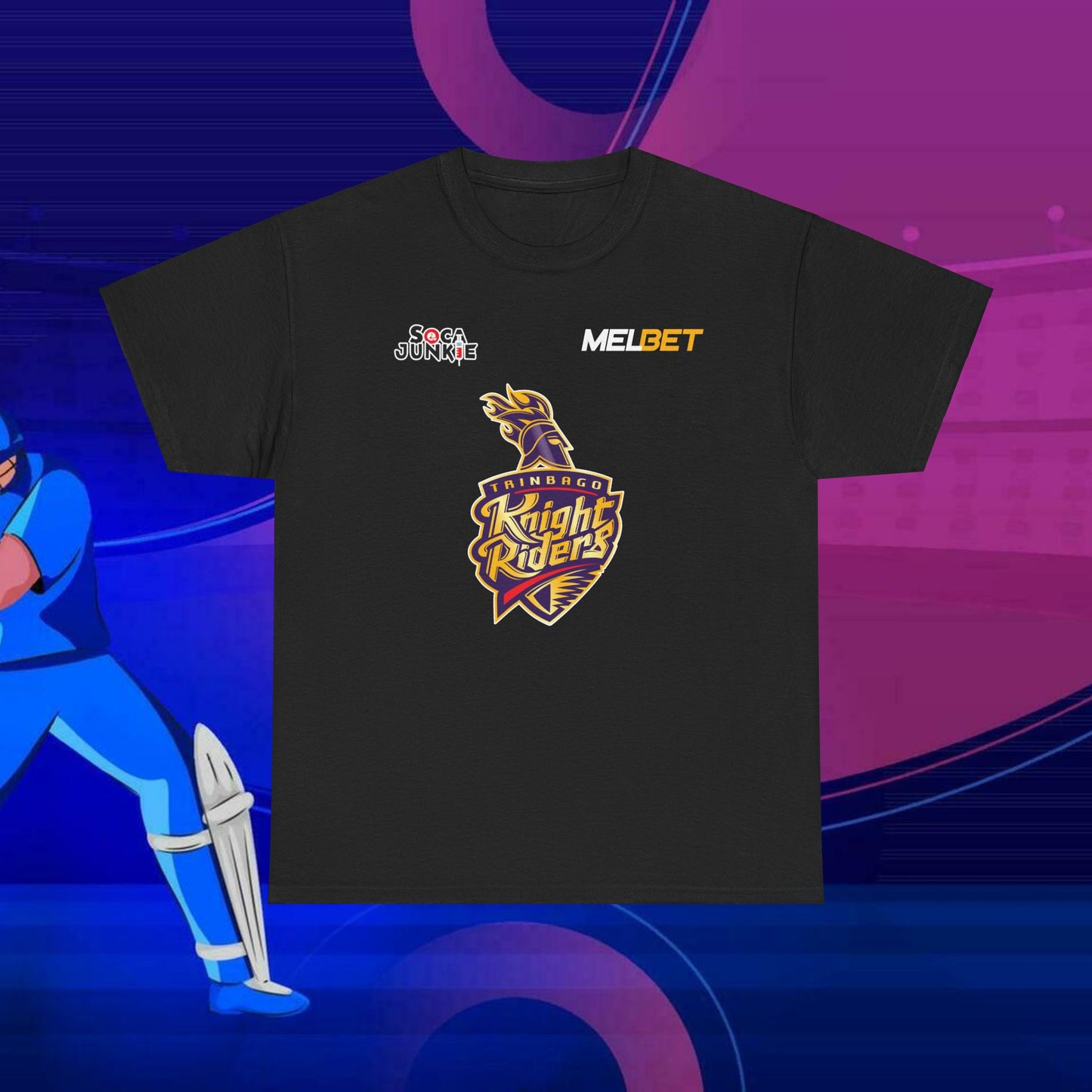 Trinbago Knight Riders TKR Cricket Shirt | Stylish Fan T-Shirt | Comfortable Sportswear TKR Cricket Caribbean West Indies CPL