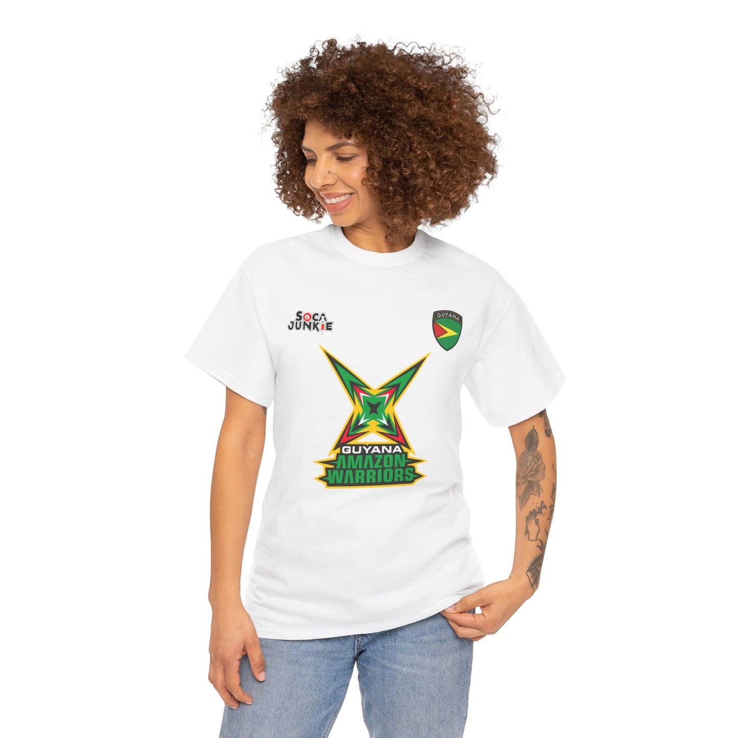 Guyana Amazon Warriors CPL Shirt  Official Cricket Shirt by Soca Junkie | Guyana Amazon Warriors Fan Gear | Comfortable Sportswear