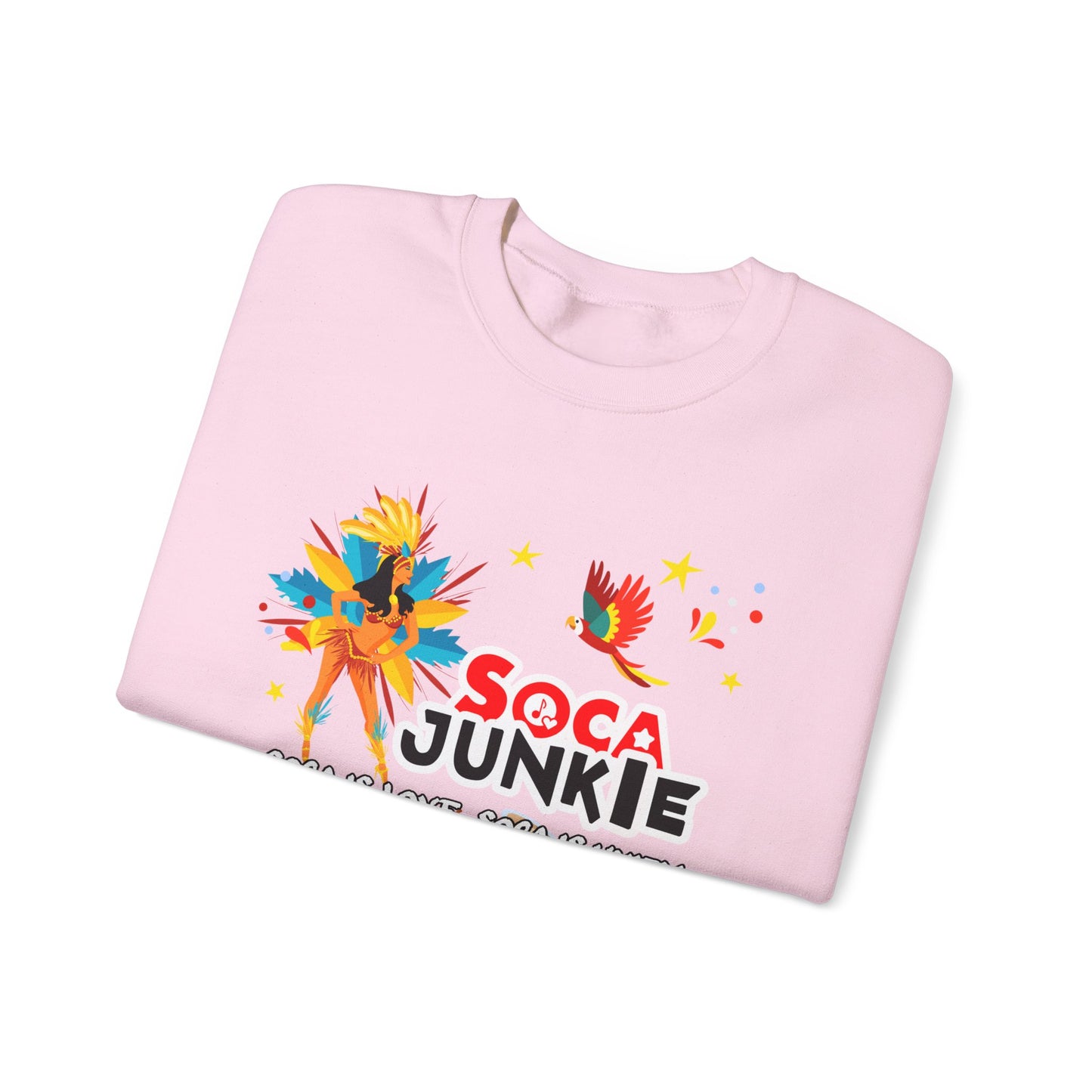 Exclusive Soca Junkie Sweatshirt | Soca is Love, Soca is Unity | Premium Graphic Apparel | Trendy Graphic Sweater | Perfect Gift for Holiday