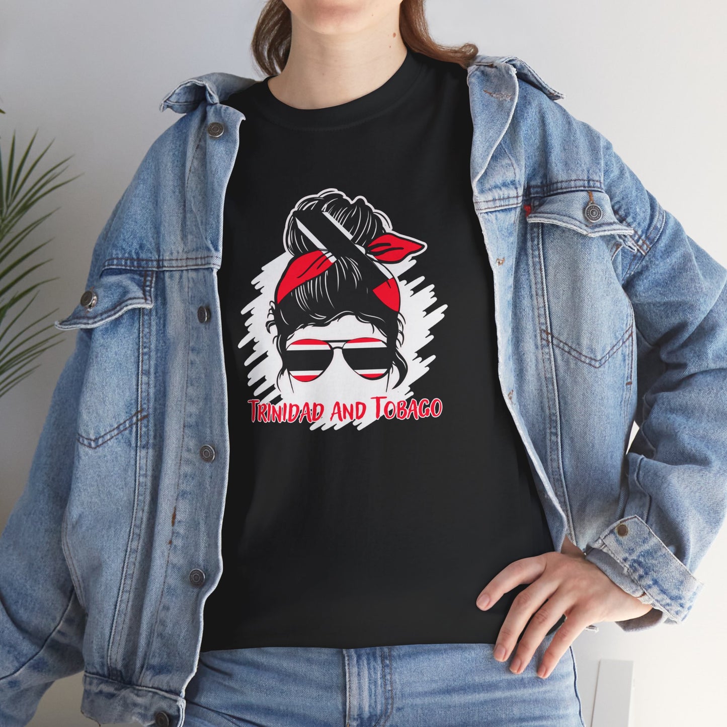 Authentic Trinidad & Tobago Girl Flag Design Unisex Tee West Indian Shirt | Caribbean Print Shirt | Trinidad and Tobago Apprarel