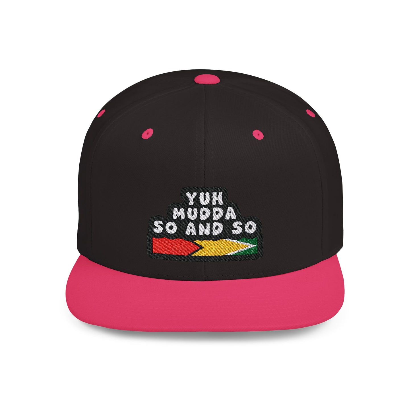 Guyana Flag Yuh Mudda So and So Snapback Hat, Embroidery Caribbean Cap, Funny Snapback, Trini Hat, Guyanese Baseball Cap, I love Soca