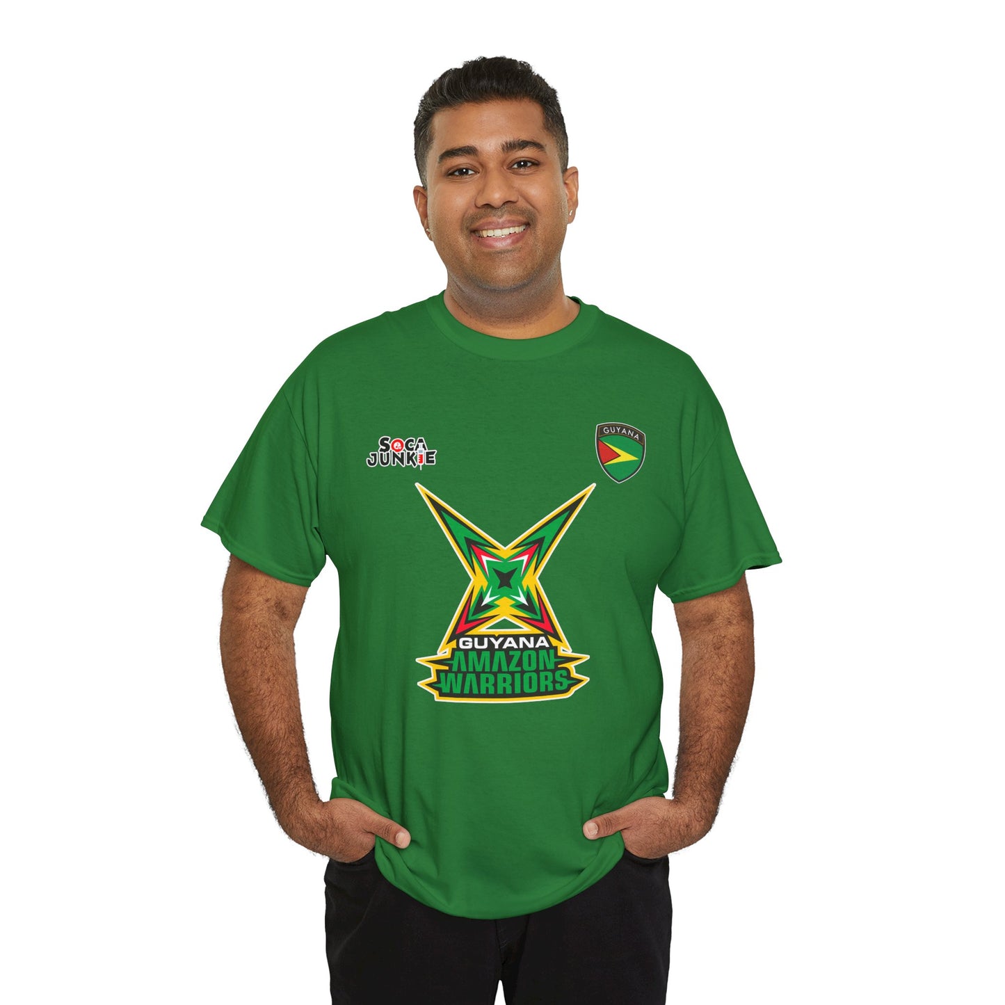 Guyana Amazon Warriors CPL Shirt  Official Cricket Shirt by Soca Junkie | Guyana Amazon Warriors Fan Gear | Comfortable Sportswear